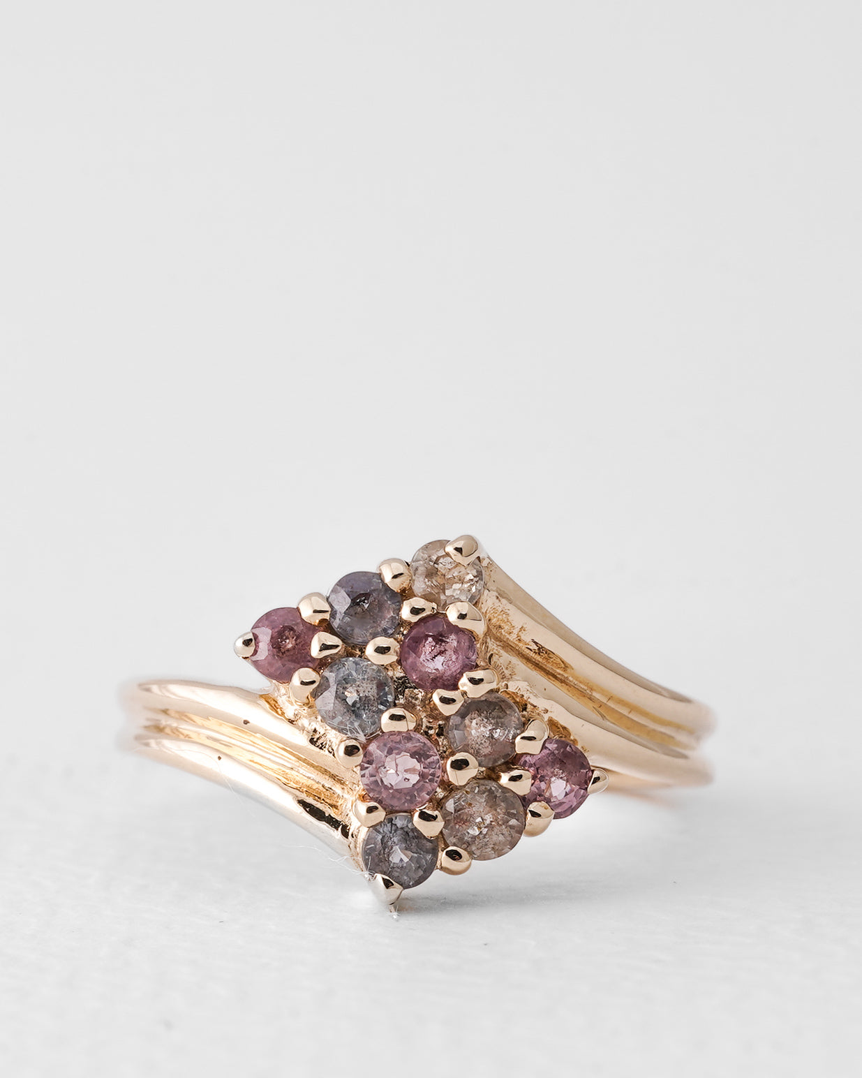 Lilou | Vintage Meerkleurig Saffier Cluster Ring