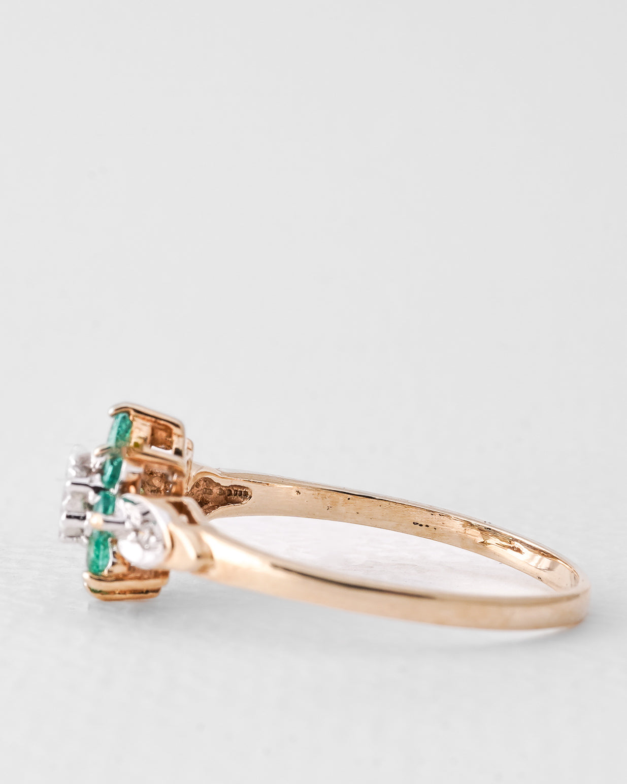Fabienne | Vintage Smaragd & Diamant Cluster Ring