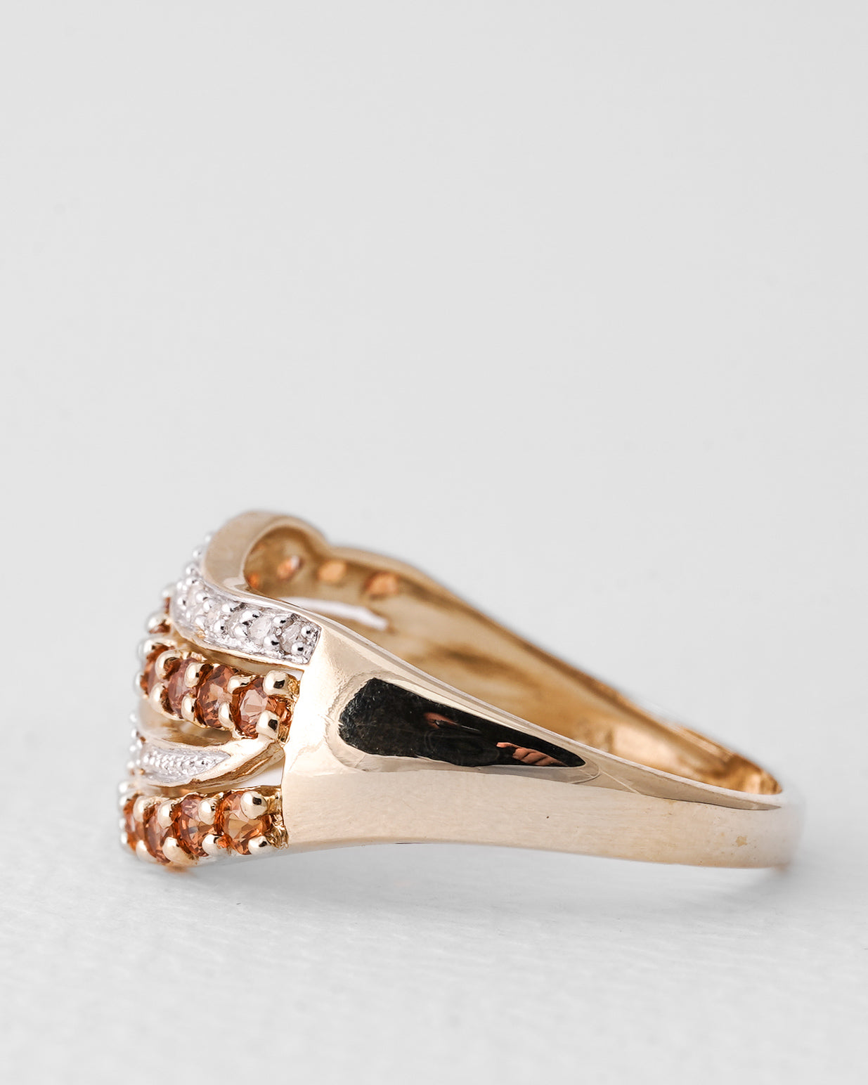 Beatrix | Vintage Citrien & Diamant Cluster Ring