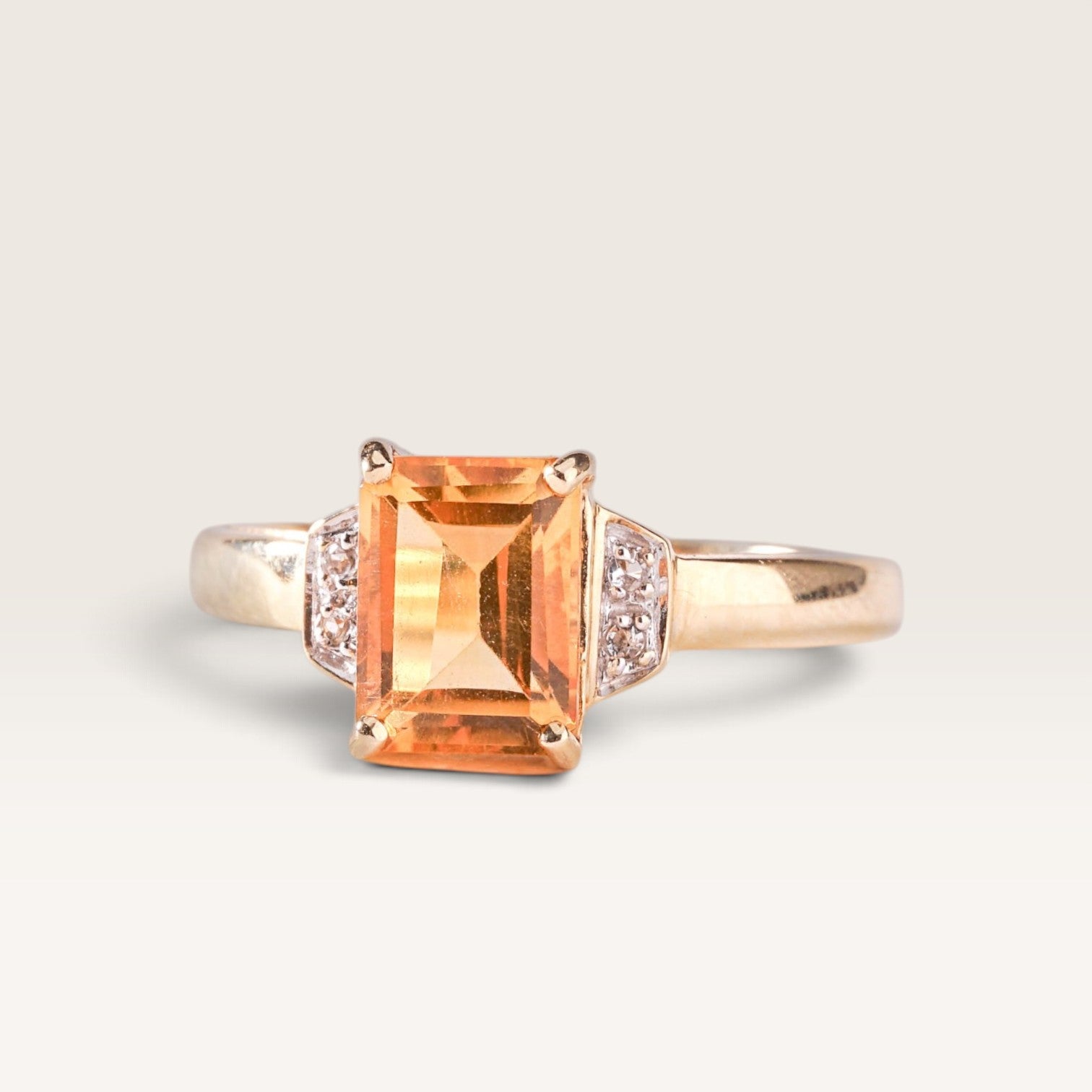 Josefien | Vintage Citrien en Diamant ring