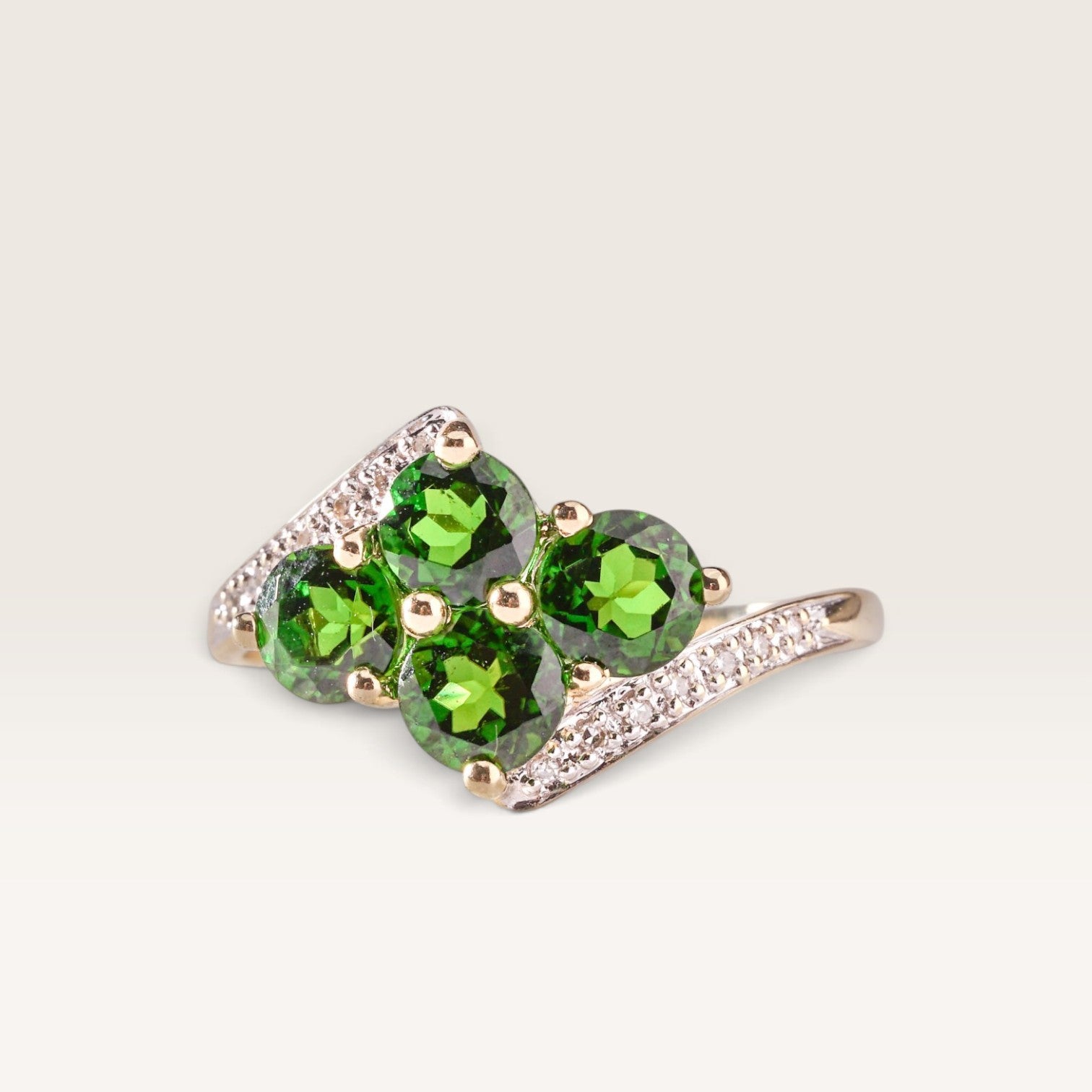 Sofie | Vintage Diopsiet en Diamant ring