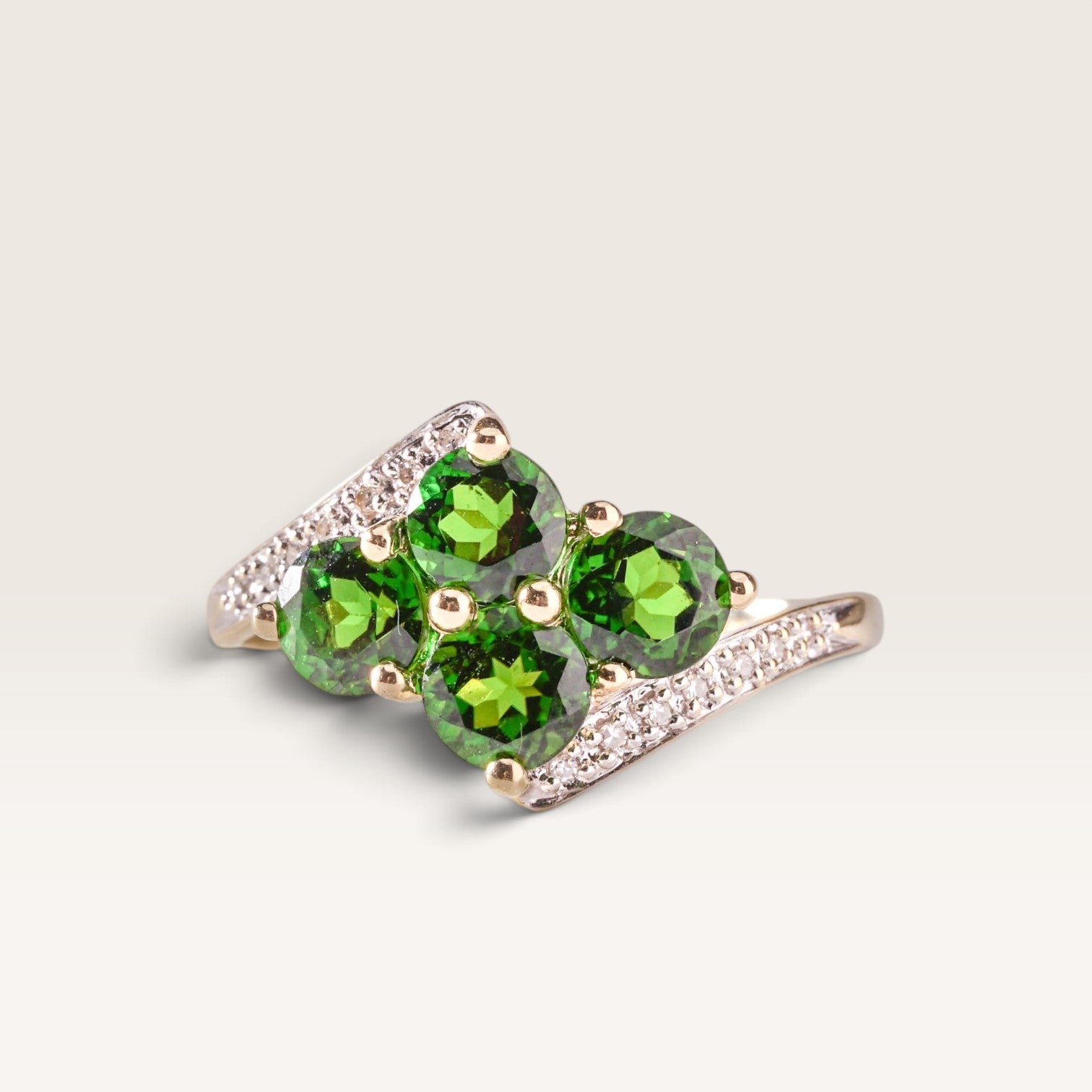 Sofie | Vintage Diopsiet en Diamant ring