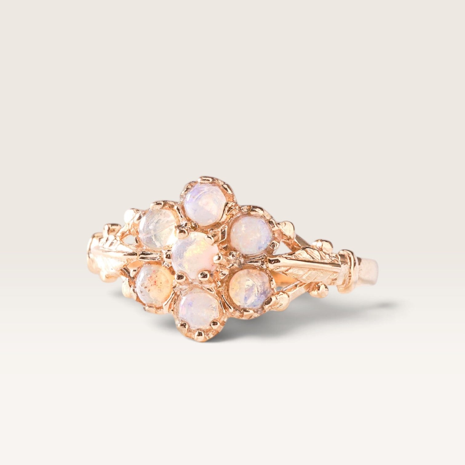 Leonora| Vintage Opaal Cluster ring