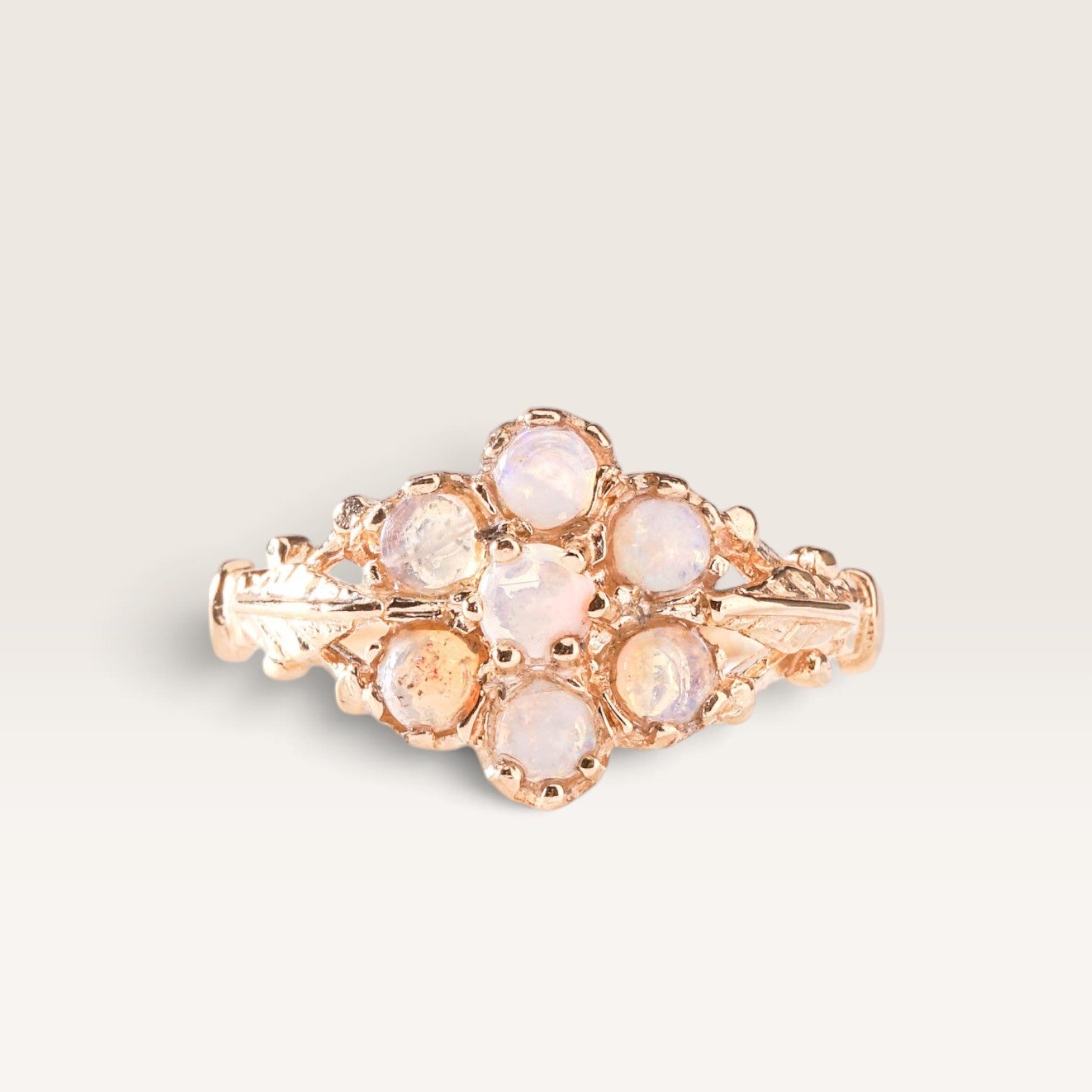 Leonora| Vintage Opaal Cluster ring
