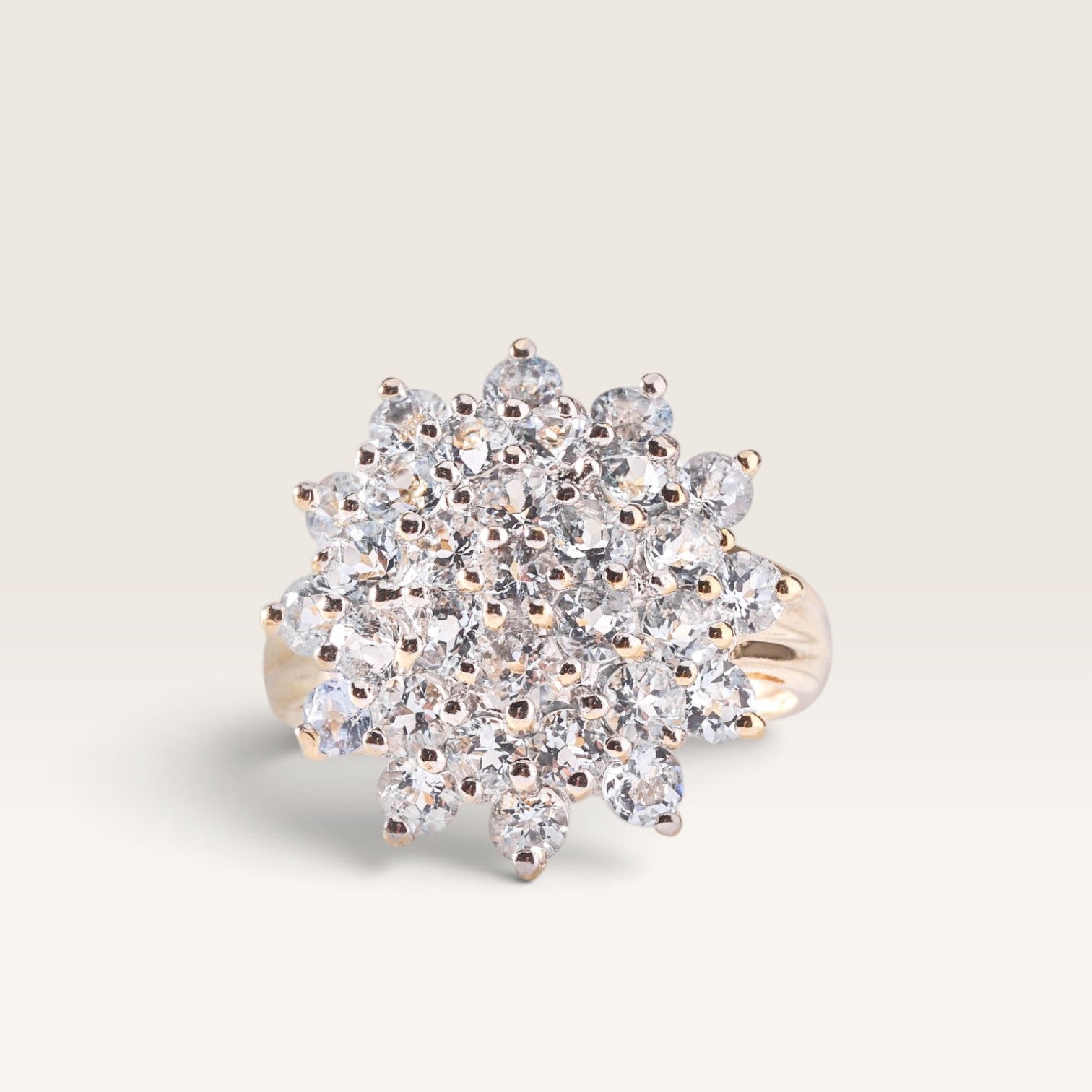 Julianne| Vintage Aquamarijn cluster ring