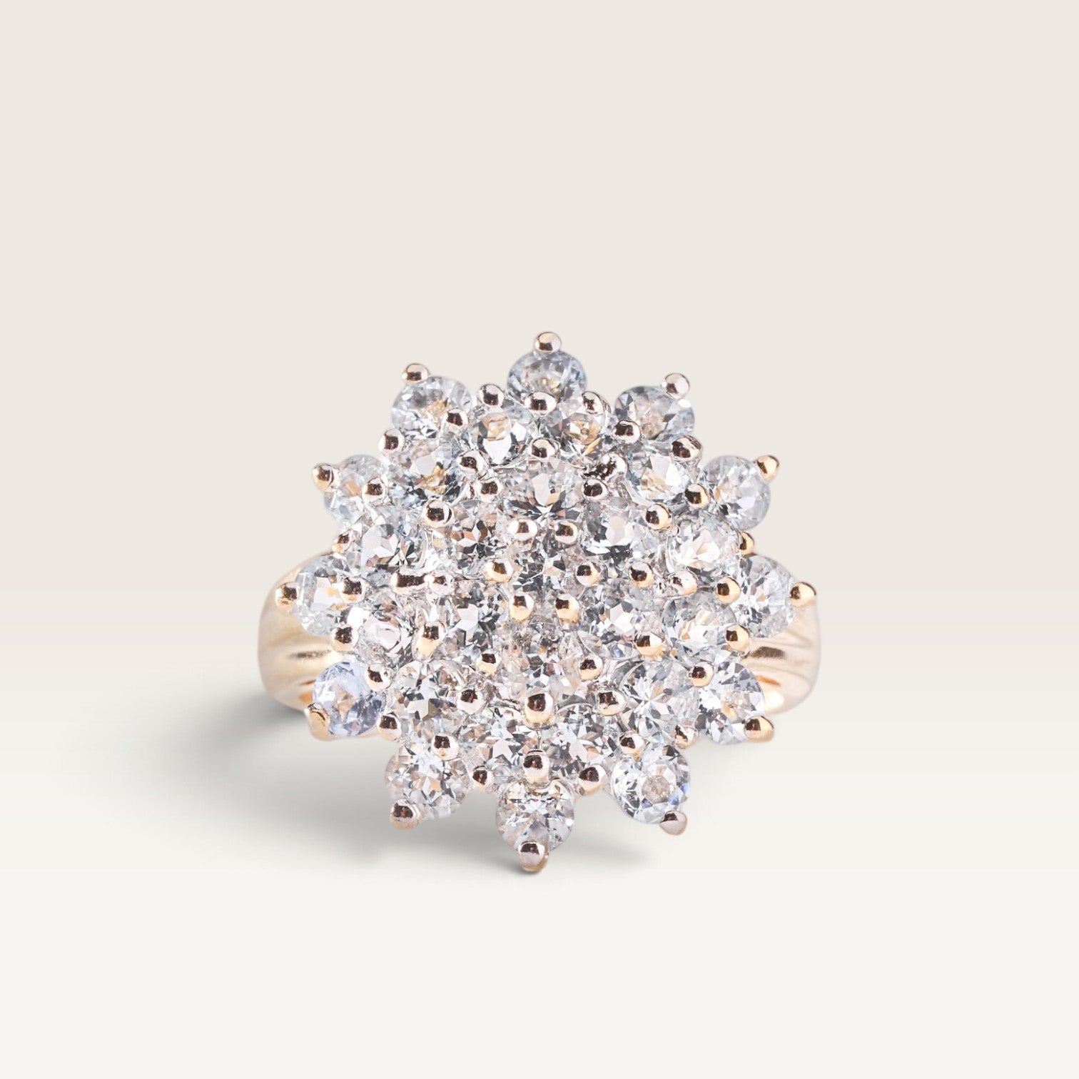Julianne| Vintage Aquamarijn cluster ring