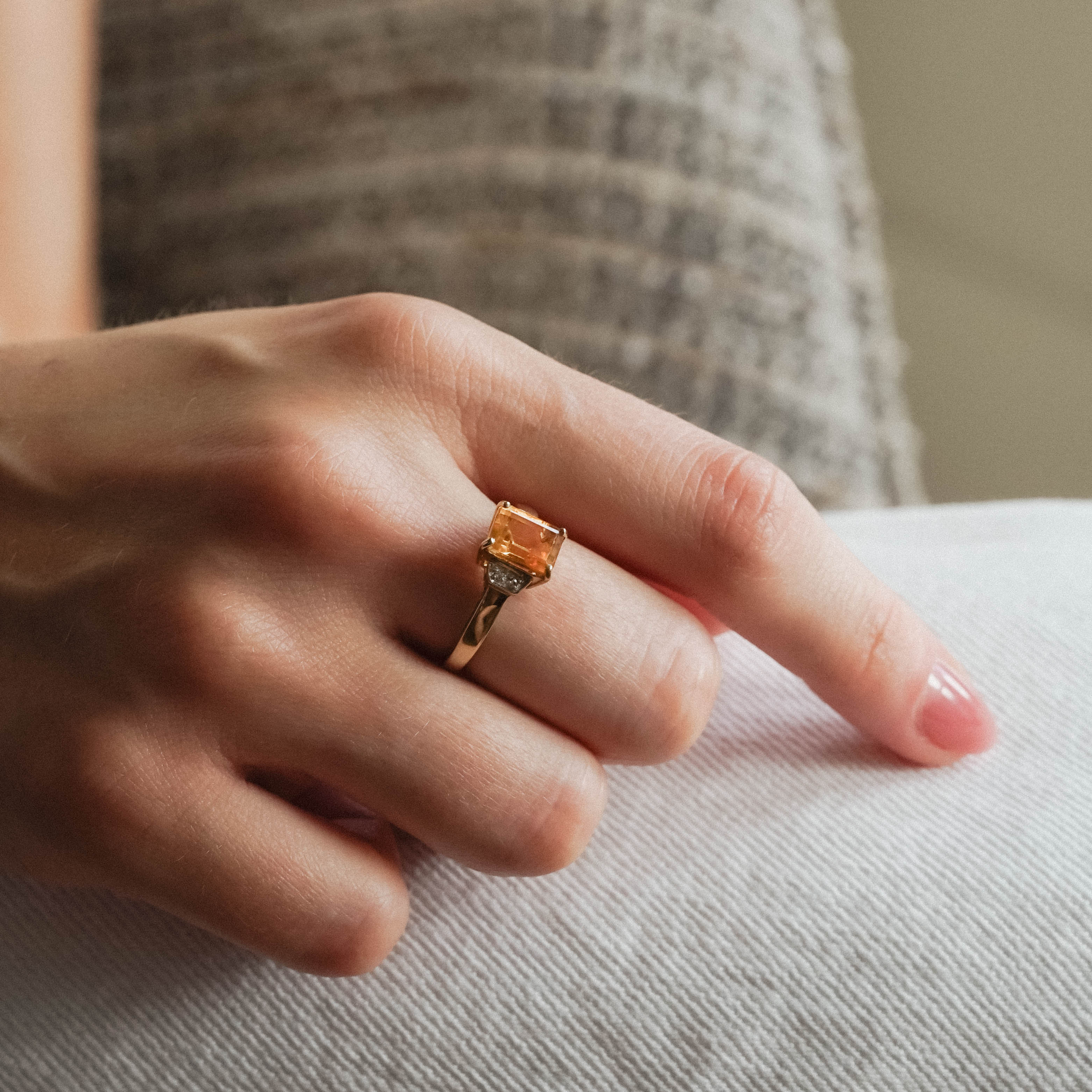 Josefien | Vintage Citrien en Diamant ring