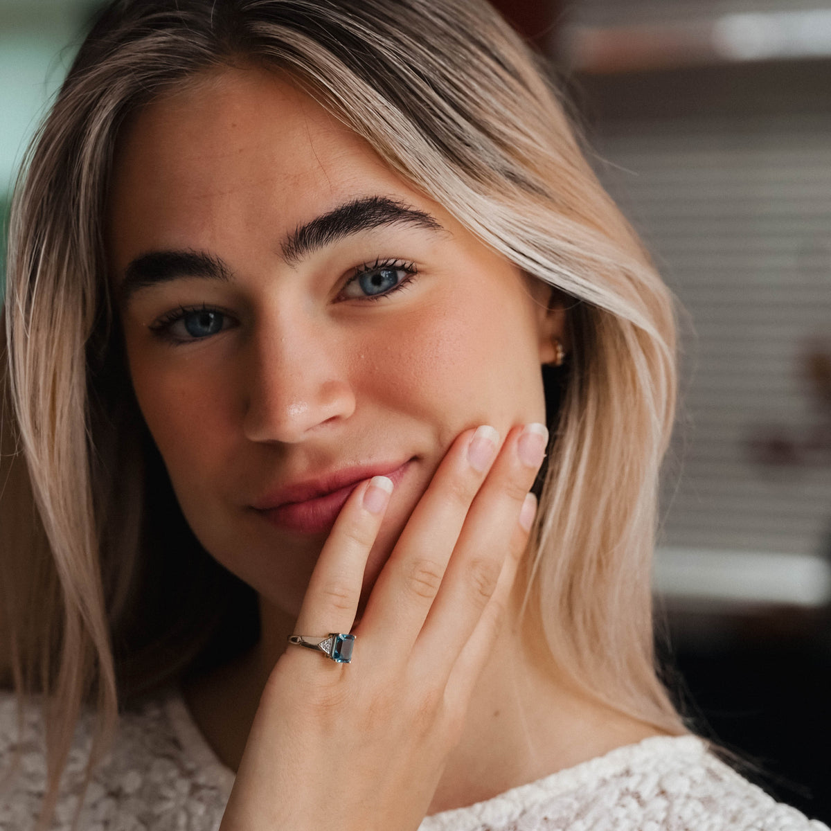 Lucille | Vintage Topaas en Diamant