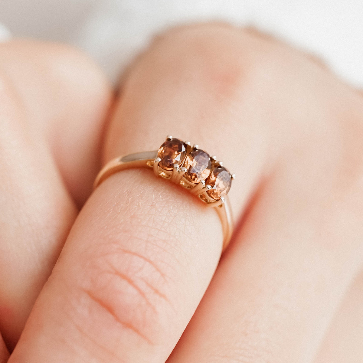 Philine | Vintage bruine Zirkonia ring
