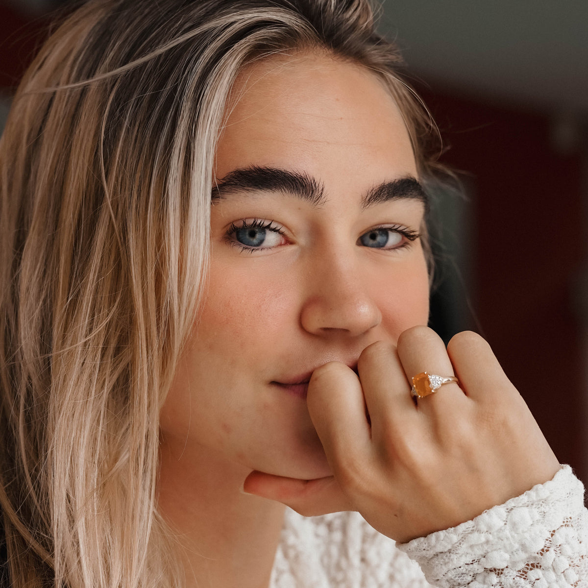 Brittany | Vintage Opaal en Diamant ring