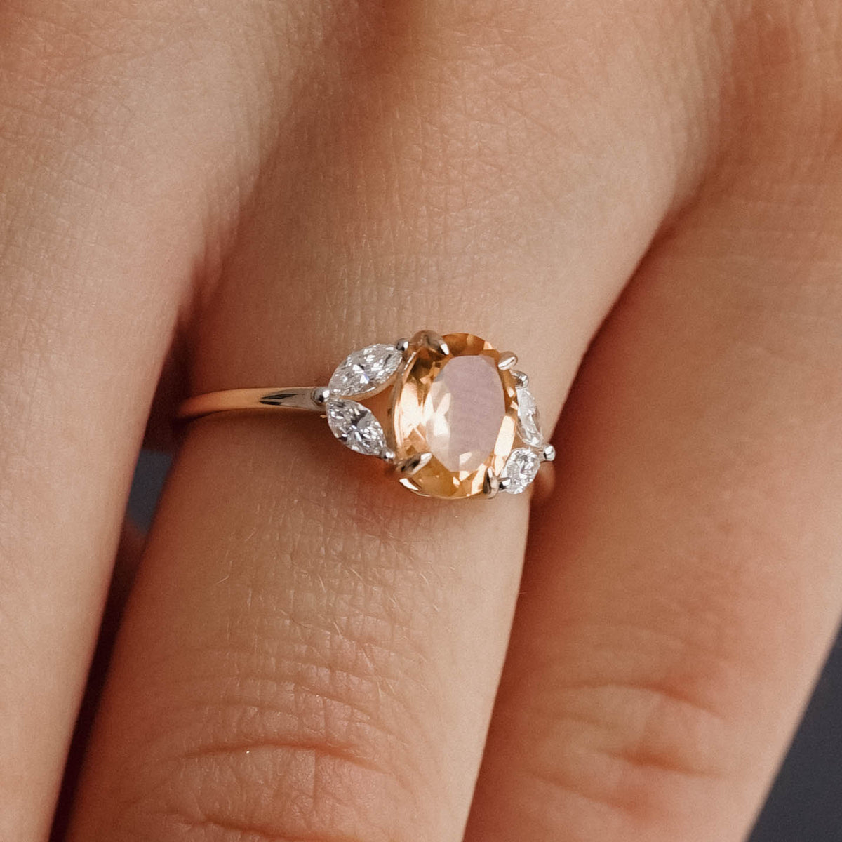 Solène | Citrien & Diamant Ring - Menina Amsterdam