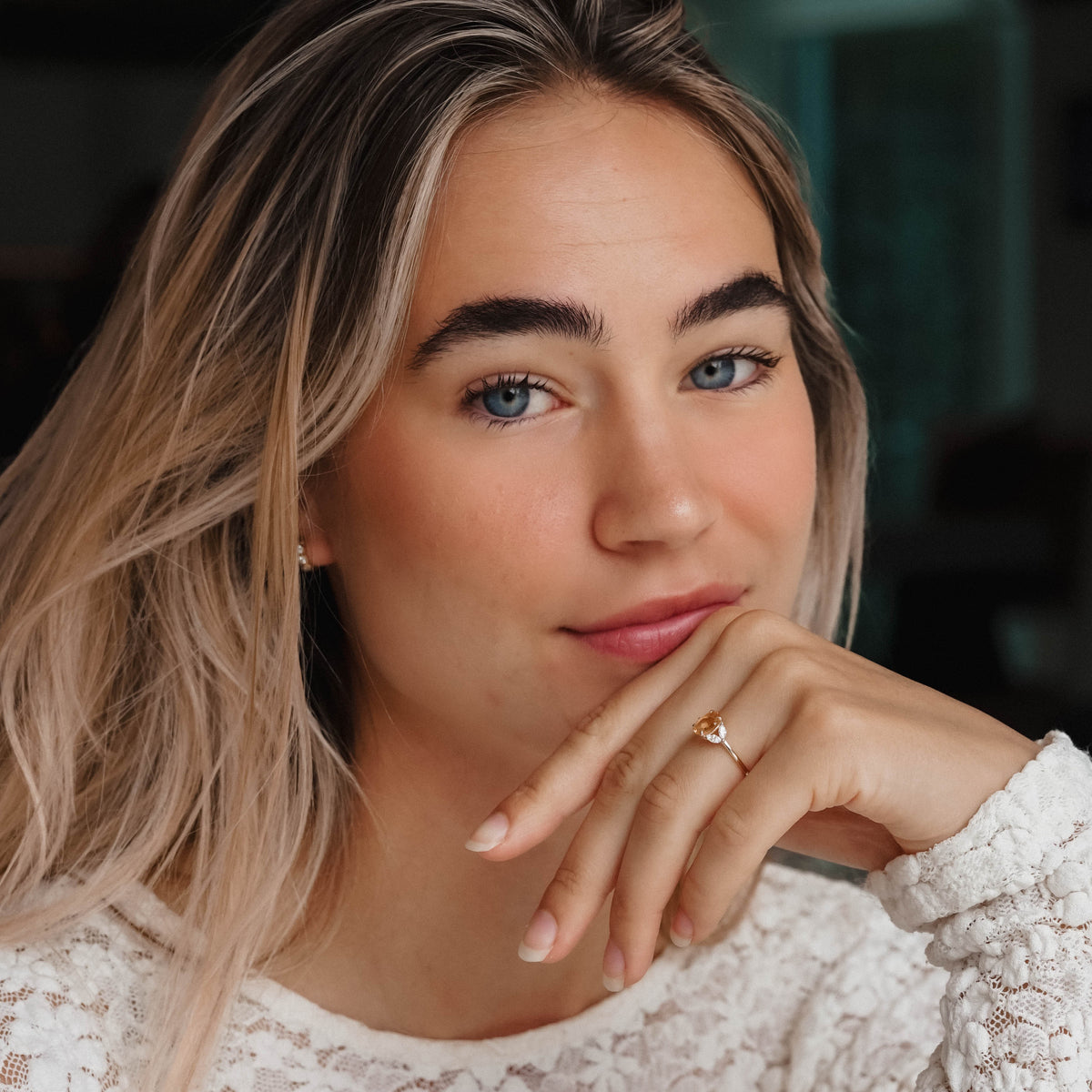 Solène | Citrien & Diamant Ring - Menina Amsterdam