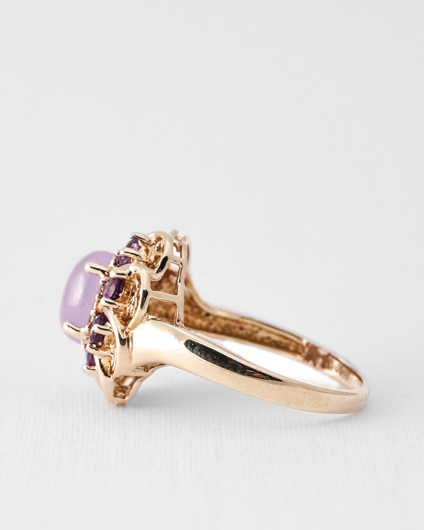 Liora | Vintage Jade & Amethist Cluster Ring