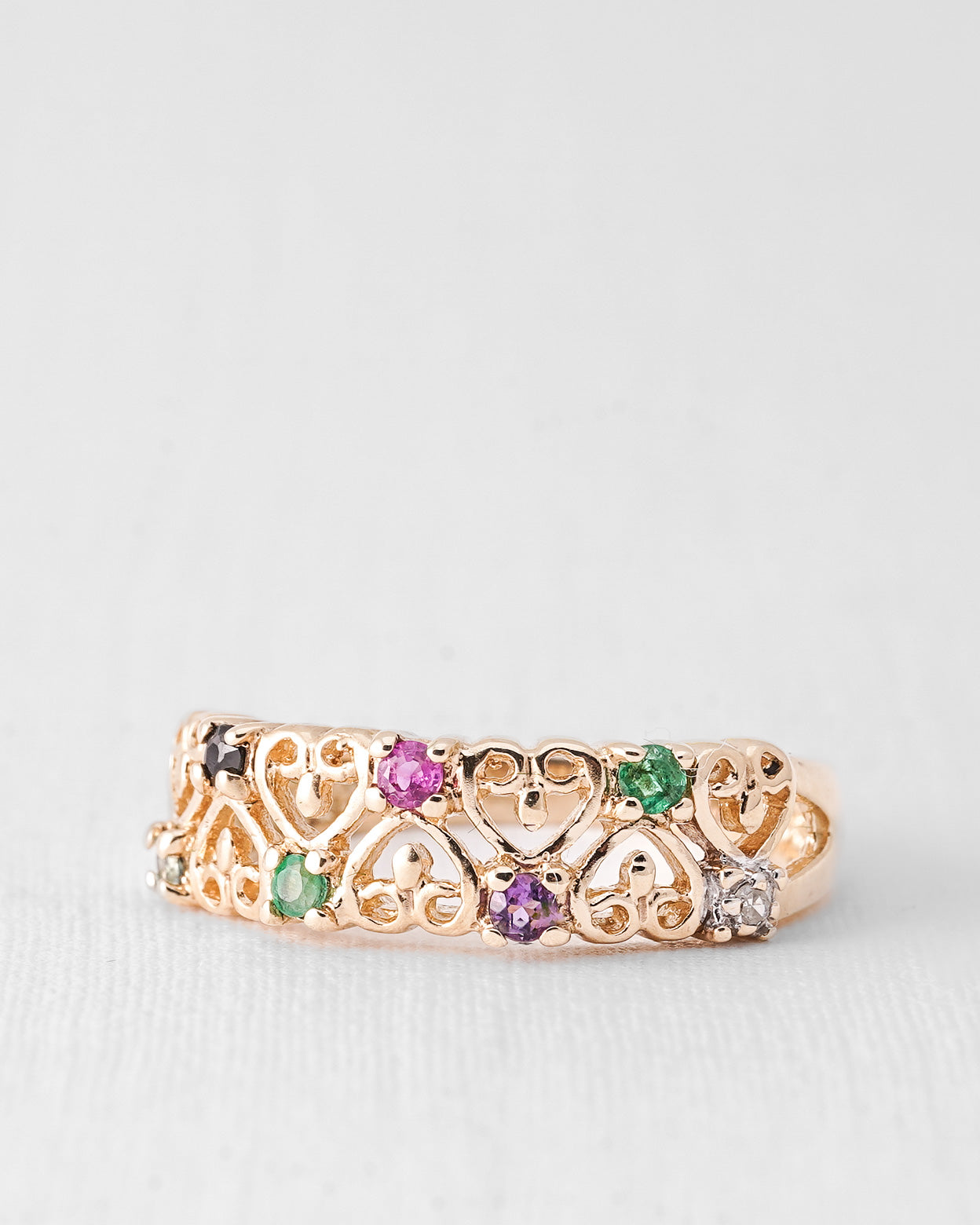 Coralie | Vintage “Dearest” Ring - Menina Amsterdam