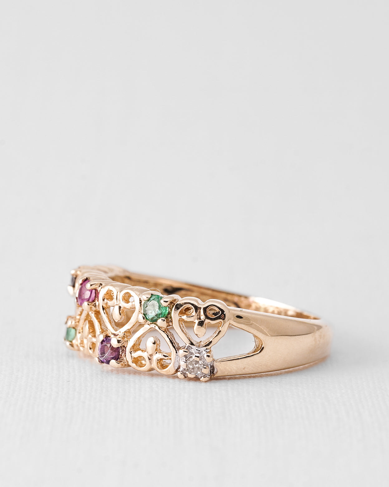 Coralie | Vintage “Dearest” Ring - Menina Amsterdam