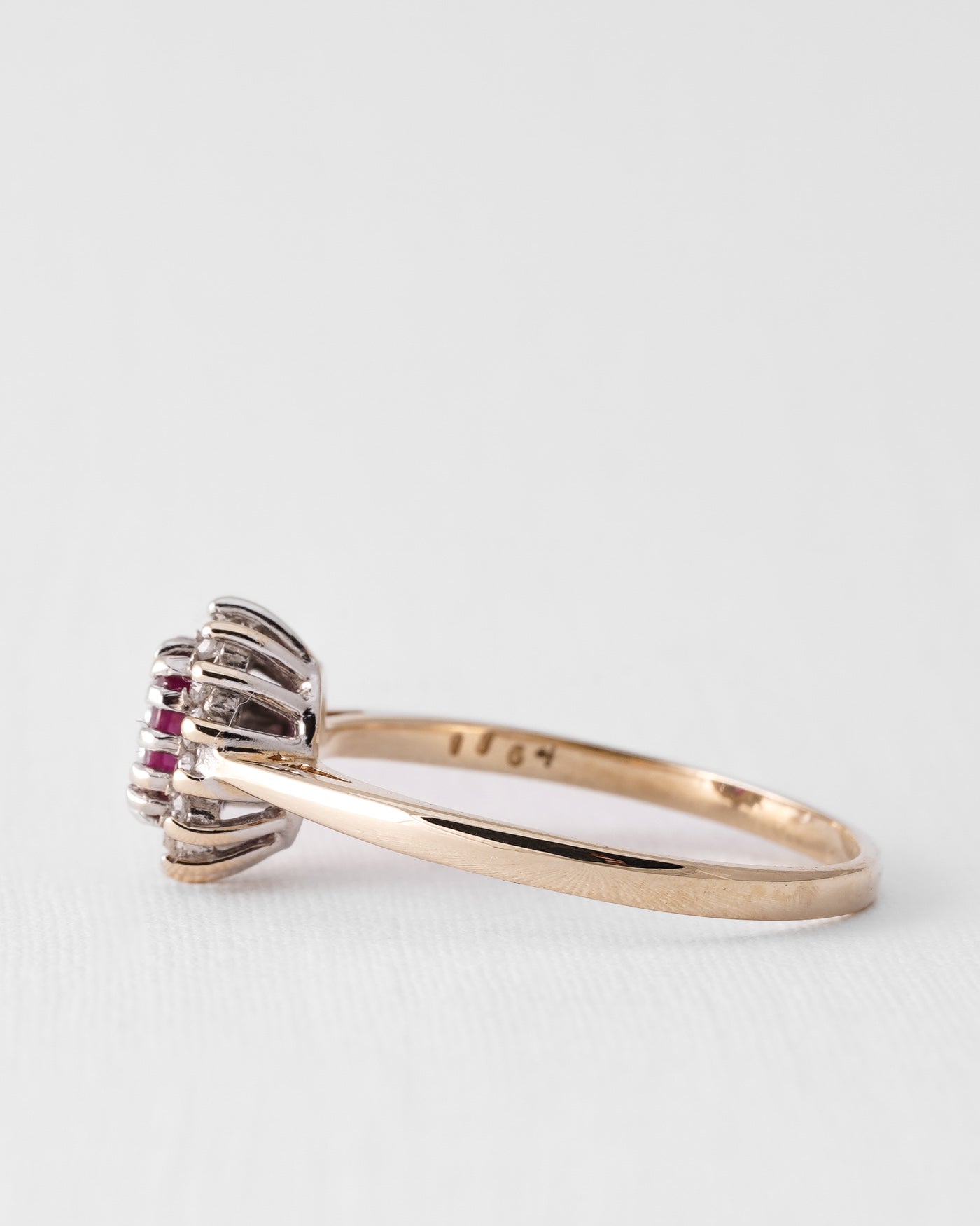 Seliane | Vintage Robijn & Diamant Cluster Ring