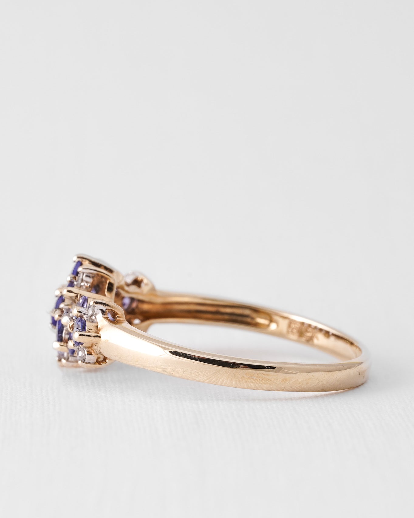 Teralyn | Vintage Tanzaniet & Diamant Cluster RIng