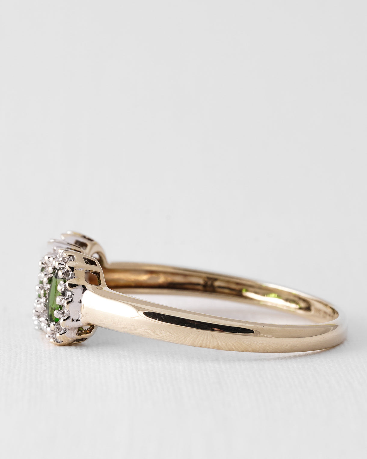 Liora | Vintage Diopsiet & Diamant Driesteen Ring