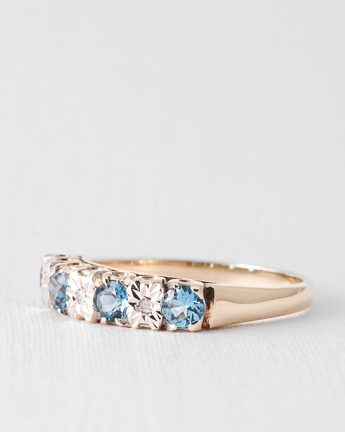 Fiona | Vintage Topaas & Diamant Rijring