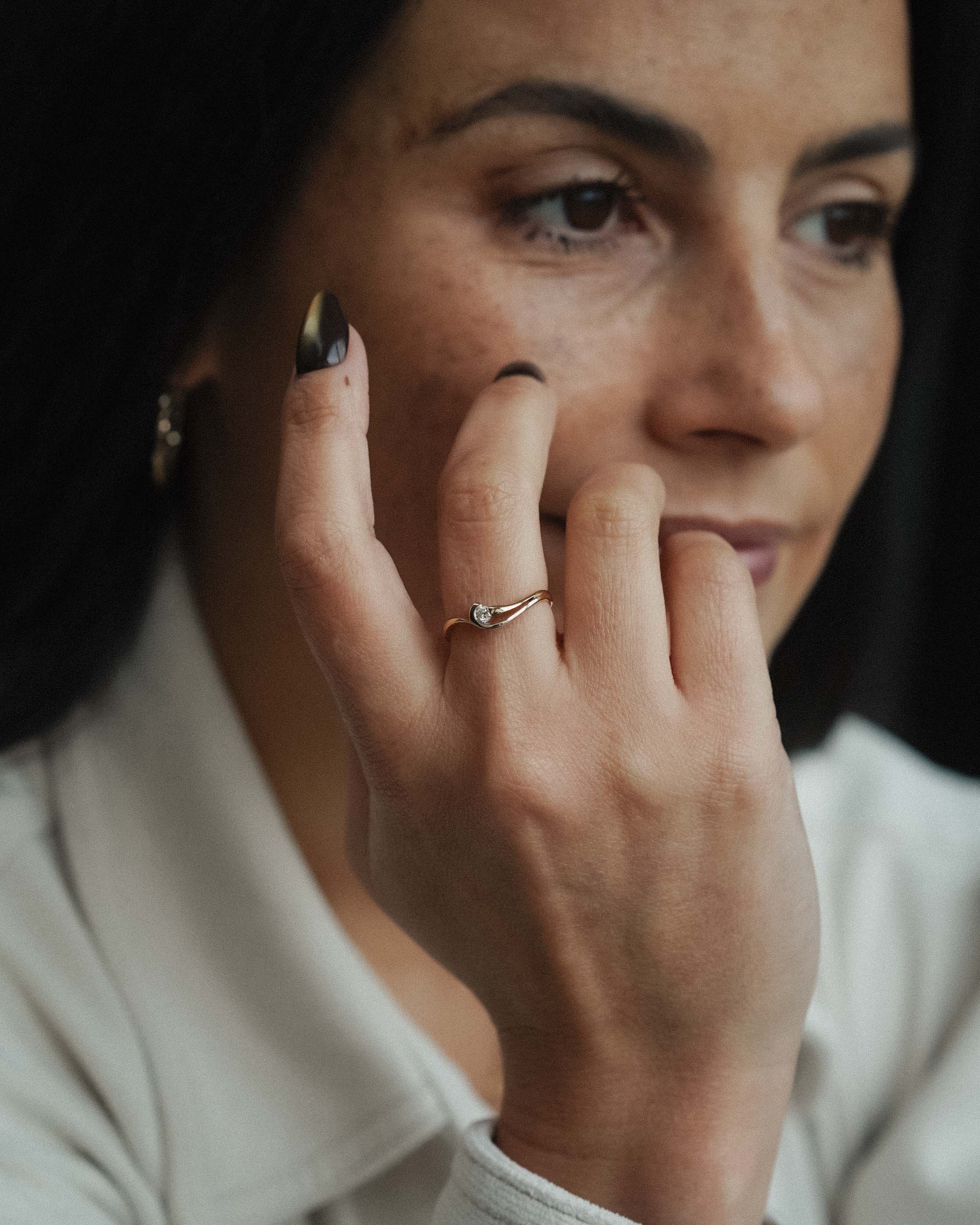 Sirae | 14K Briljant (0.1ct) Solitair Ring