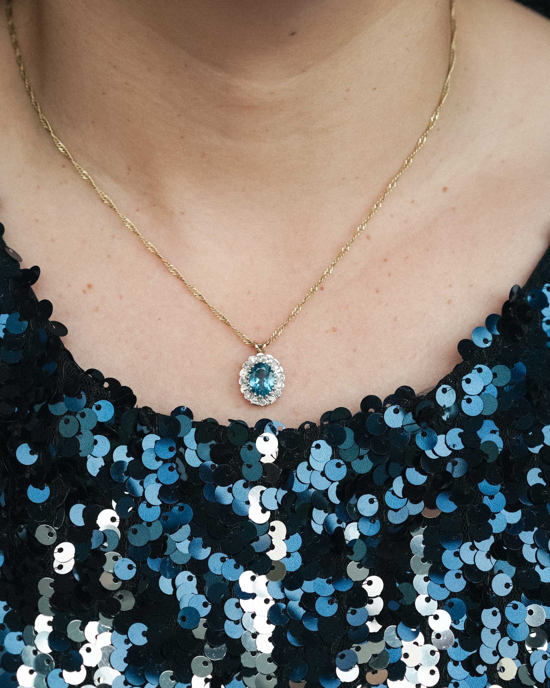 Maristelle | Vintage Topaas & Diamant Hanger