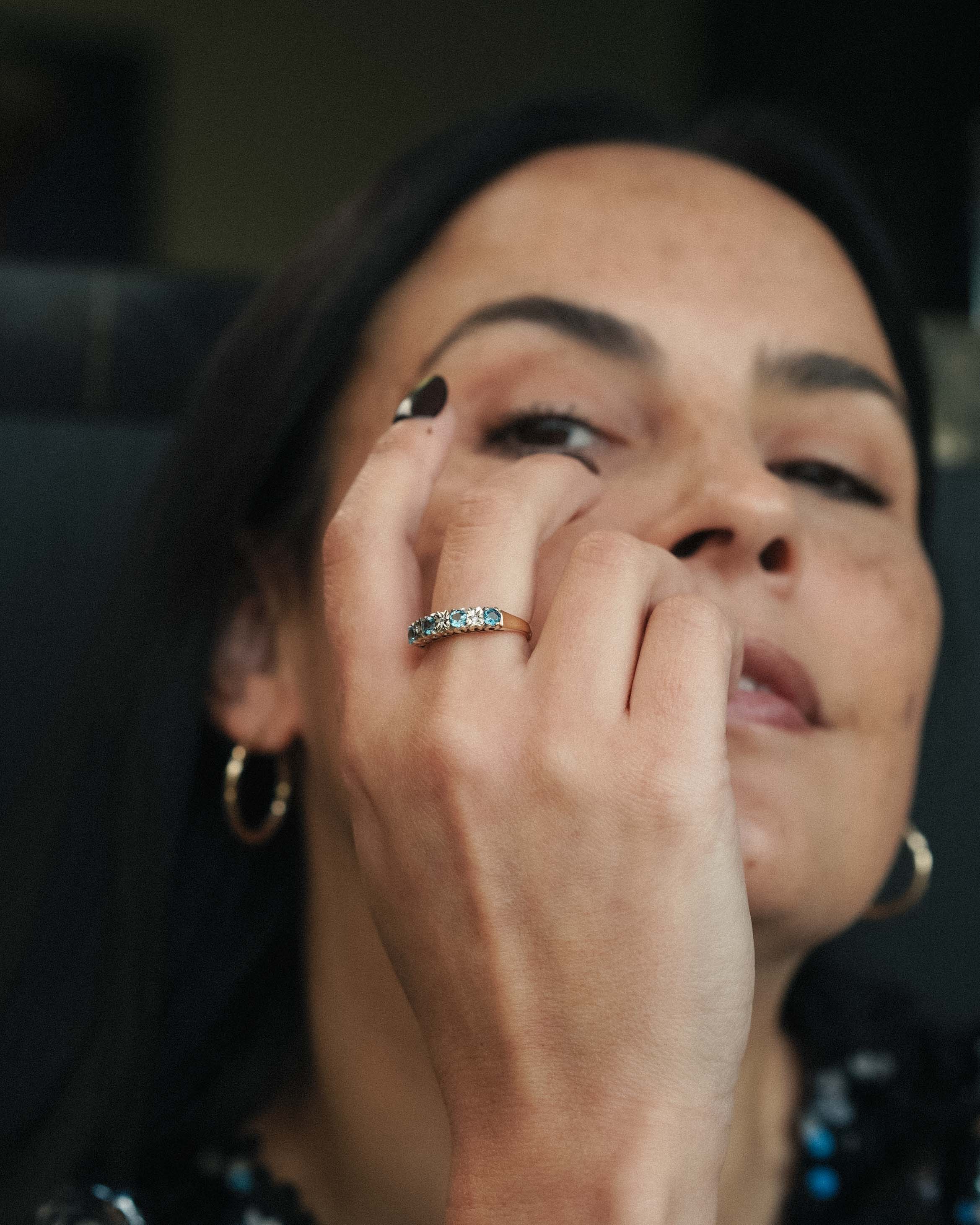 Fiona | Vintage Topaas & Diamant Rijring