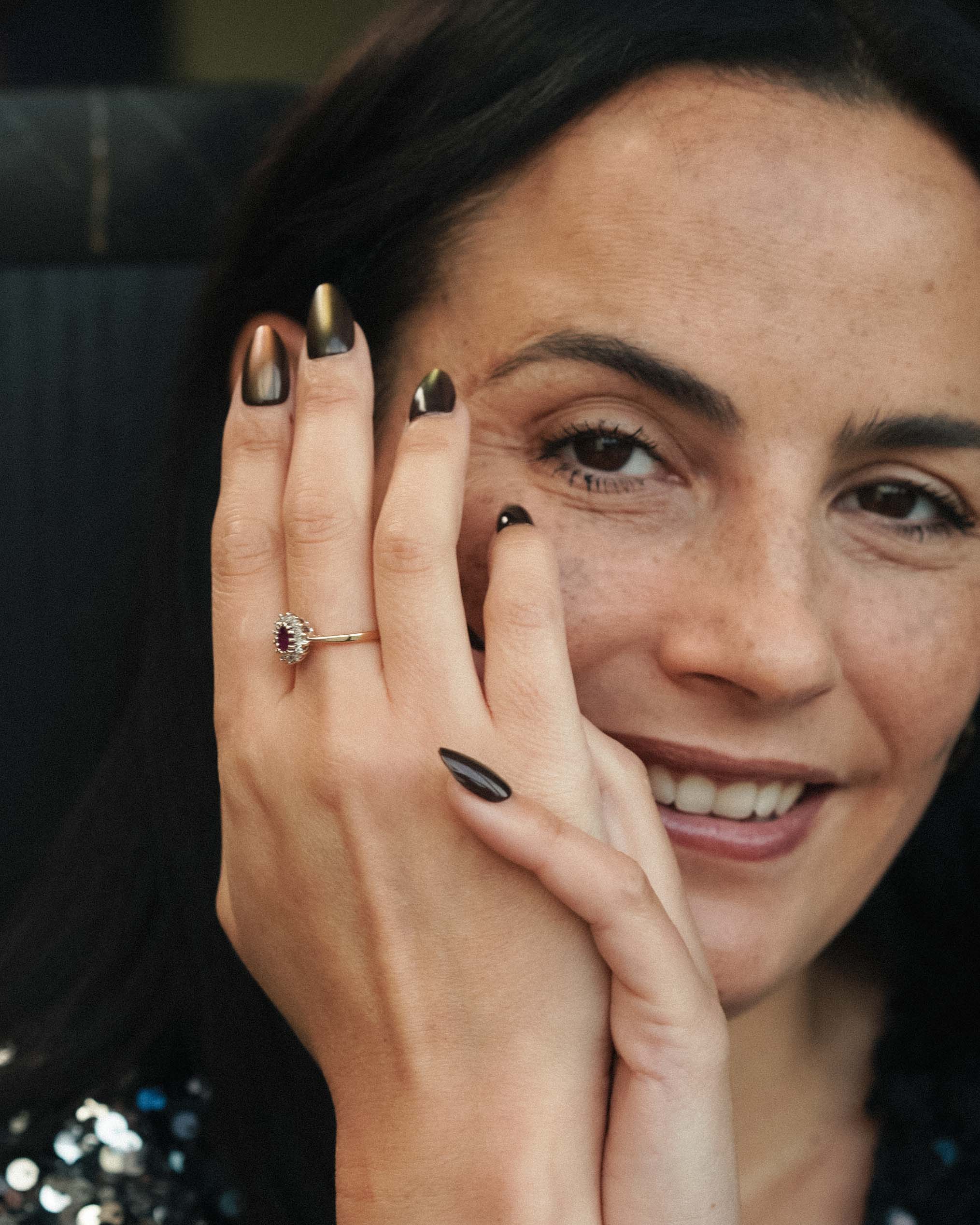 Seliane | Vintage Robijn & Diamant Cluster Ring