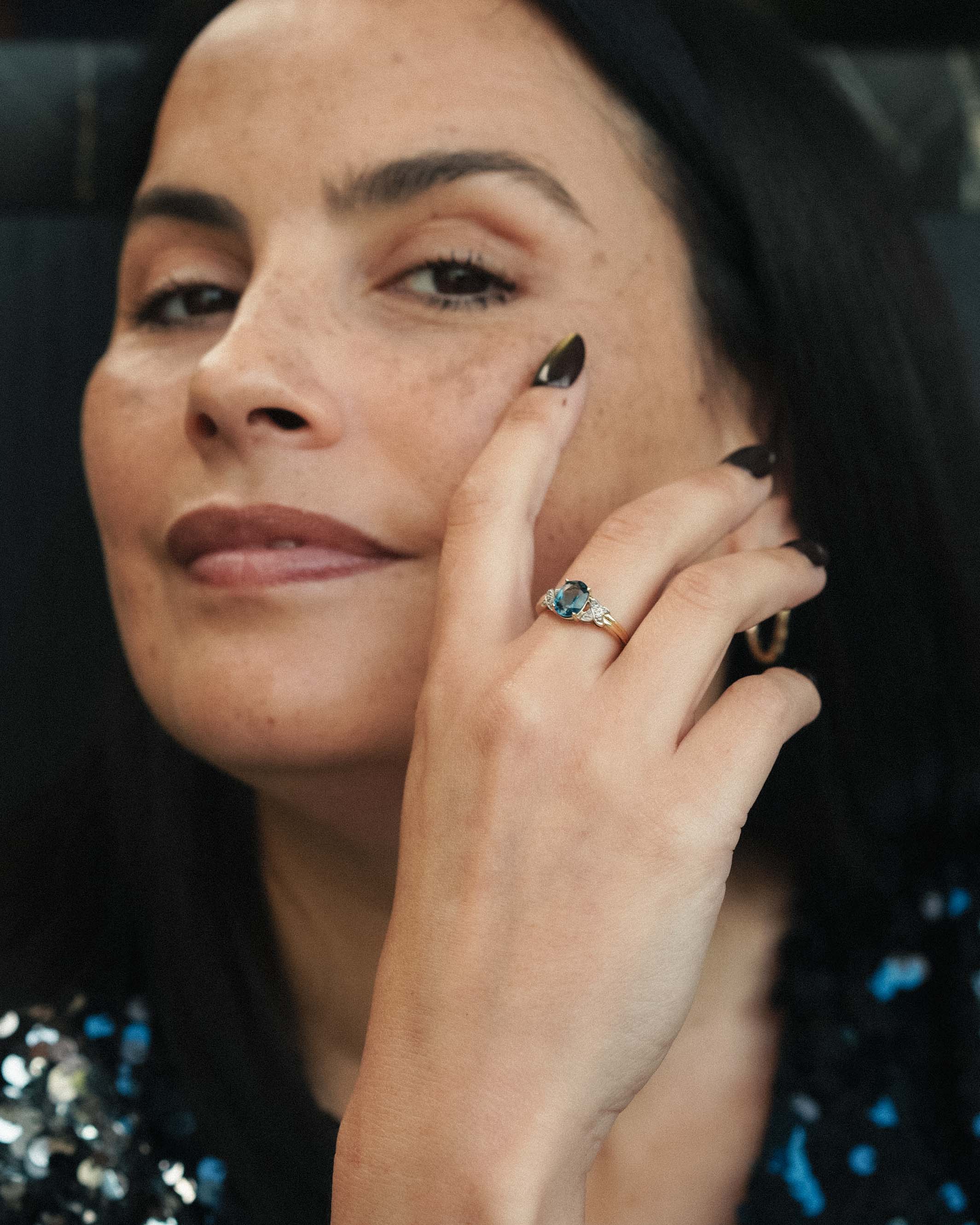 Elayne | Vintage Topaas Cluster & Diamant Details Ring