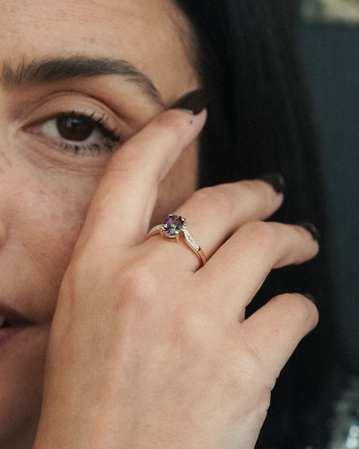 Myron | Vintage Mystic Topaas & Diamant Dress Ring