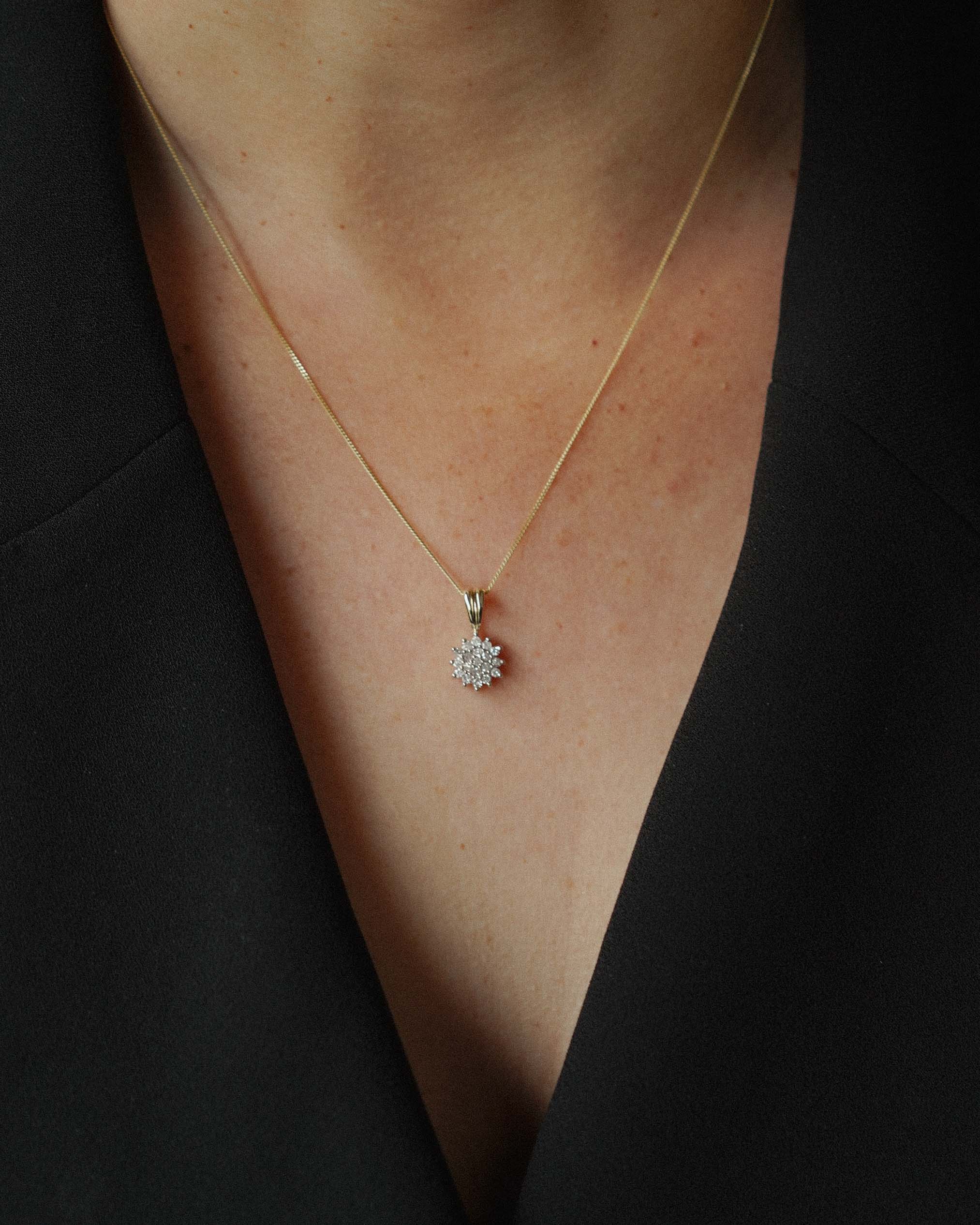 Celeste | Vintage Diamant Cluster Hanger