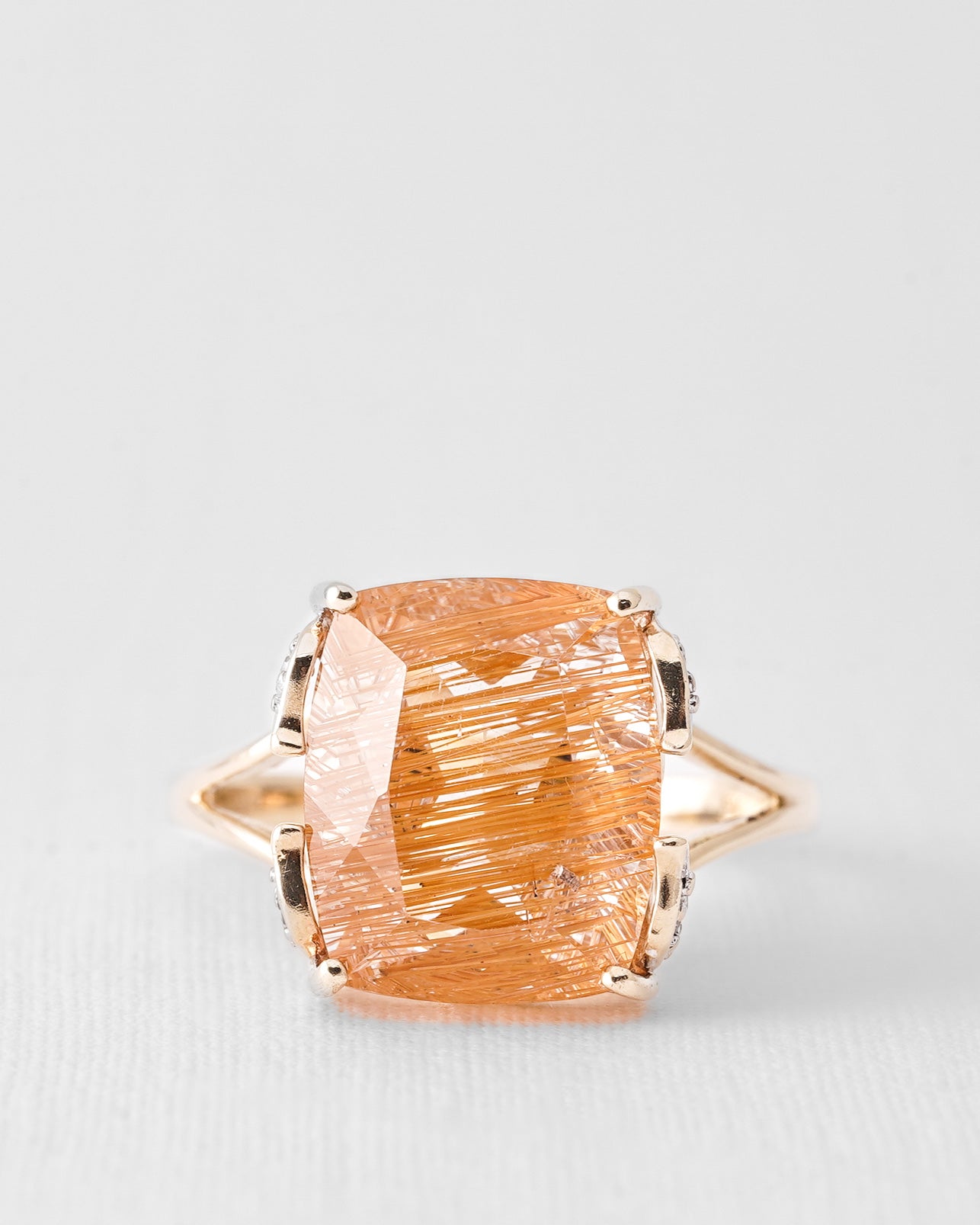 Ariadne | Vintage Rutielkwarts & Diamant Ring