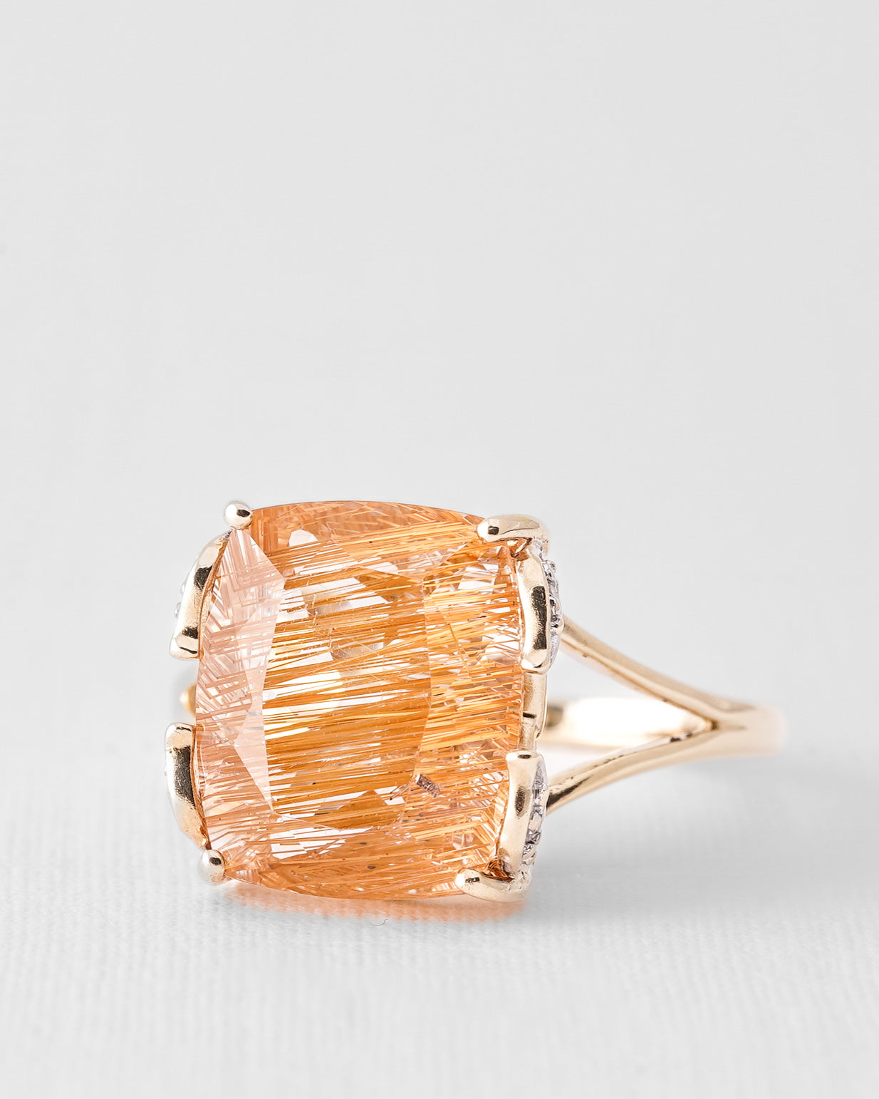Ariadne | Vintage Rutielkwarts & Diamant Ring