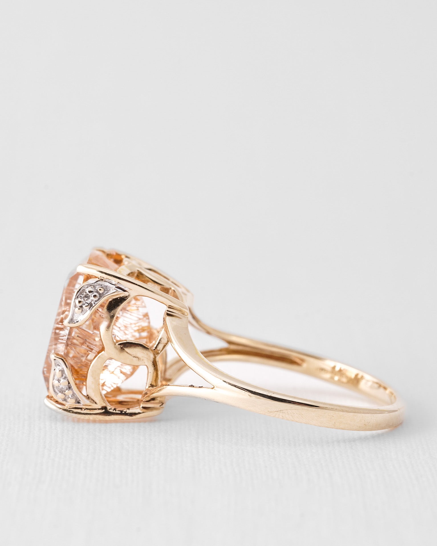 Ariadne | Vintage Rutielkwarts & Diamant Ring