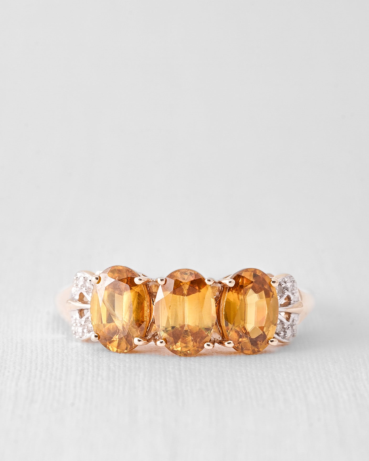 Yvette | Vintage Sfeen & Diamant Driesteen Ring