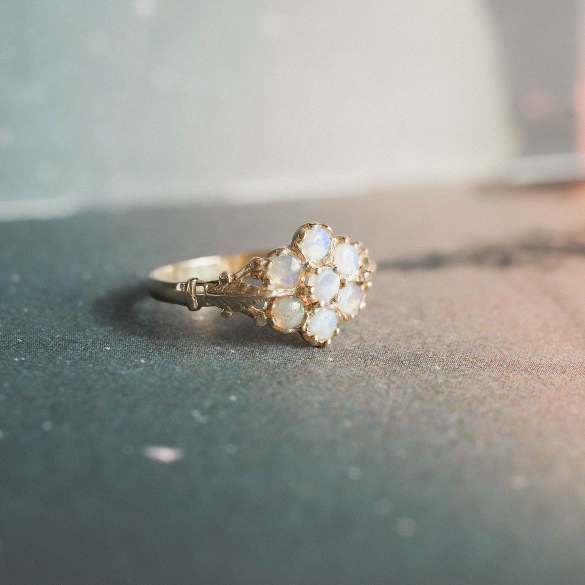 Leonora | Vintage Opaal Cluster ring