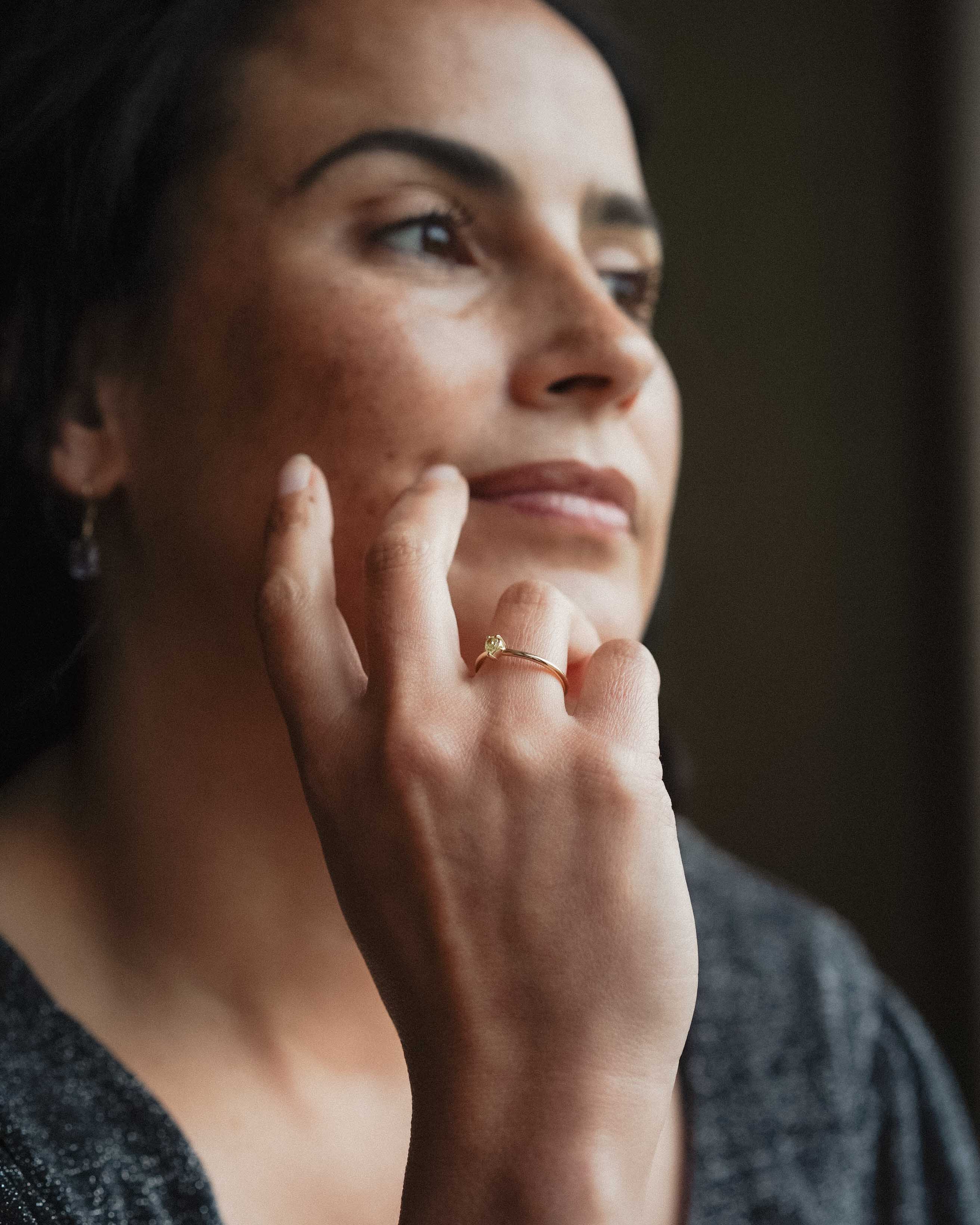 Elyza | 14K Geelgoud & Gele Diamant Brilliant Pear Cut Ring