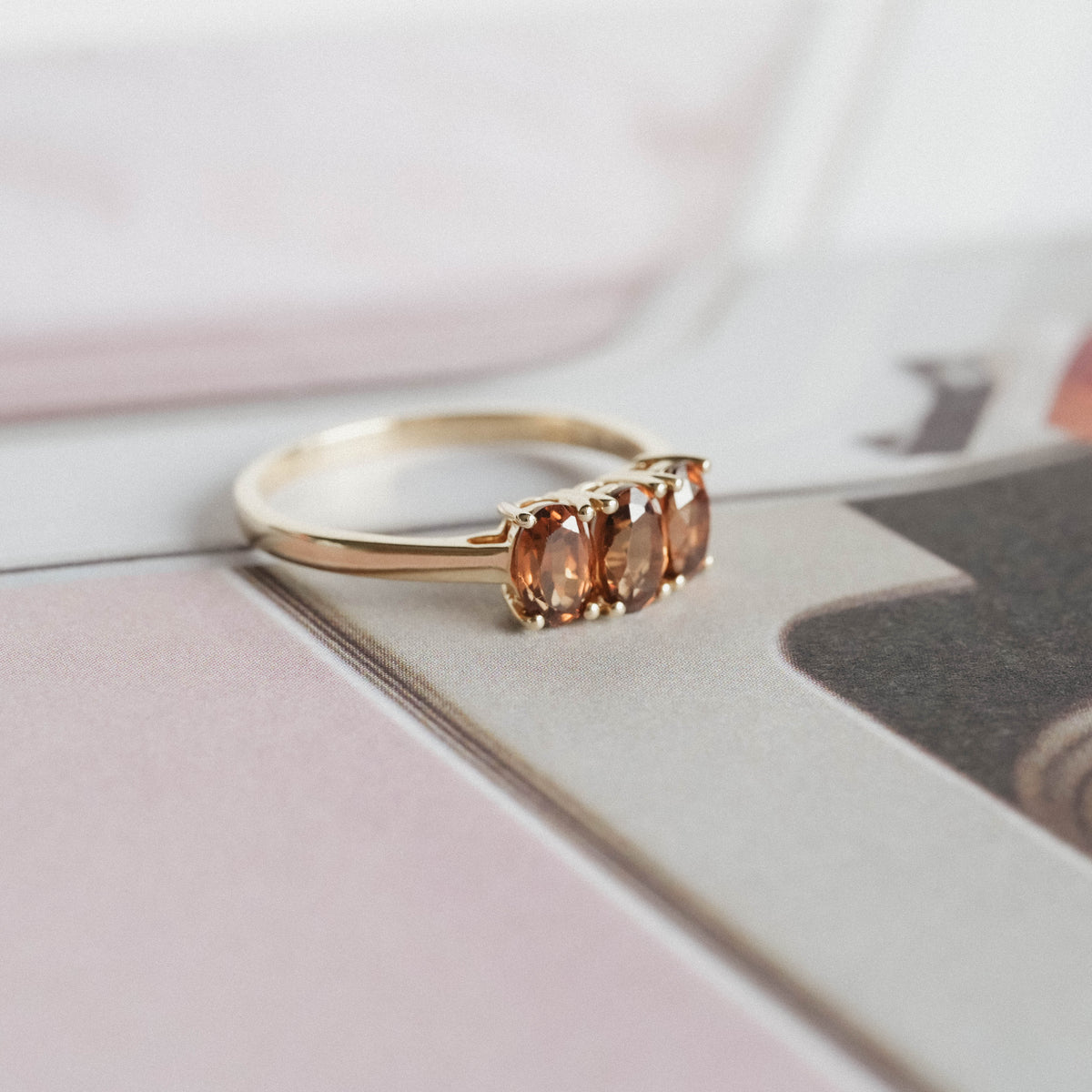 Philine | Vintage bruine Zirkonia ring