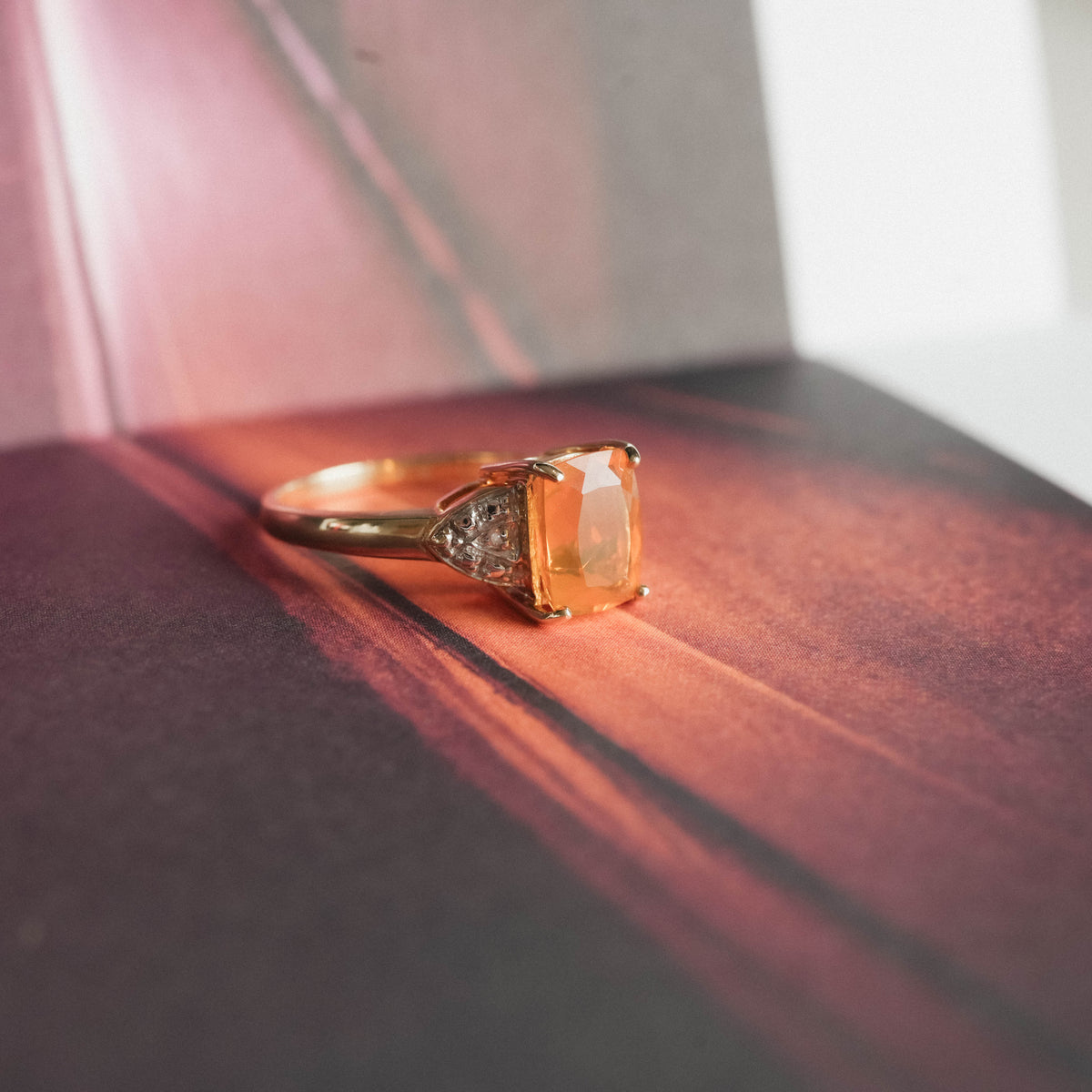 Brittany | Vintage Opaal en Diamant ring