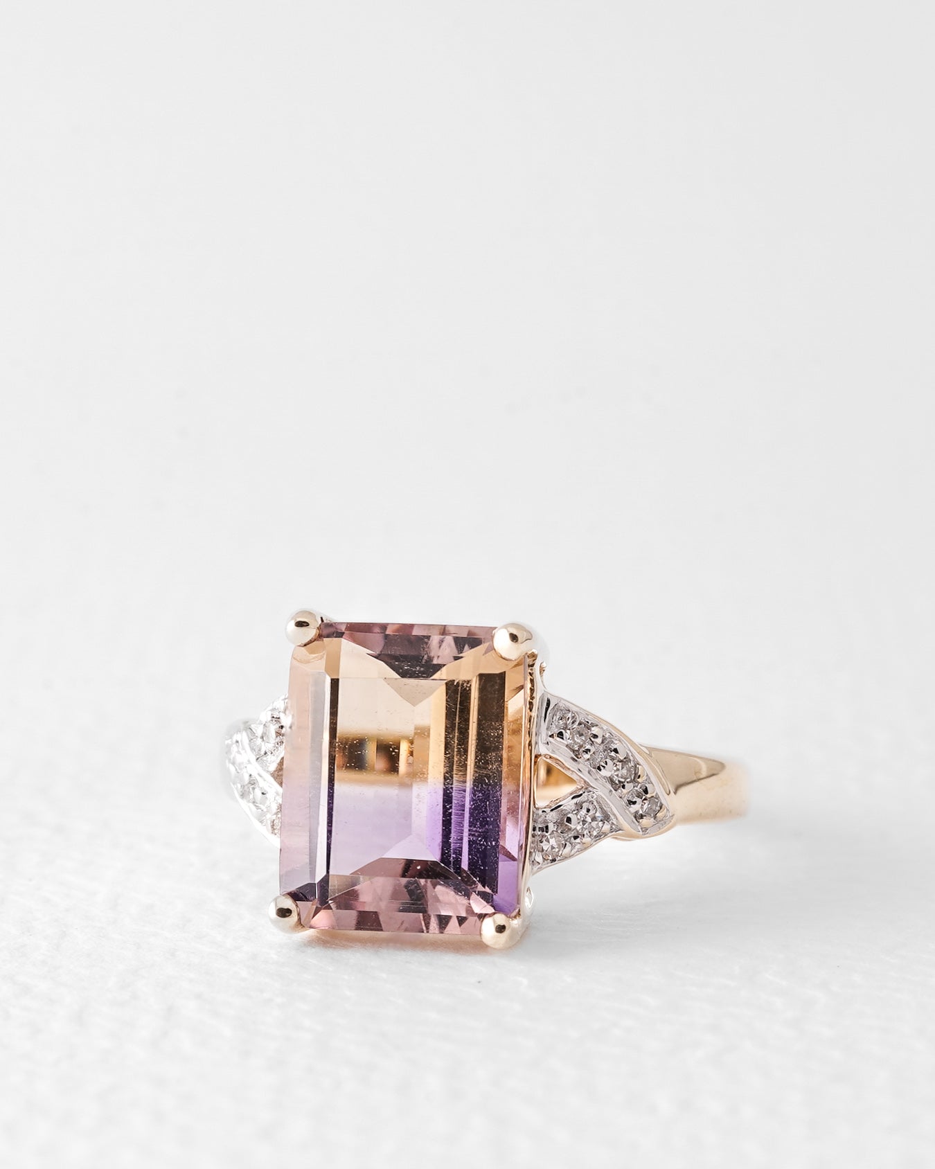 Ashley | Vintage Ametrien & Diamant Promise Ring