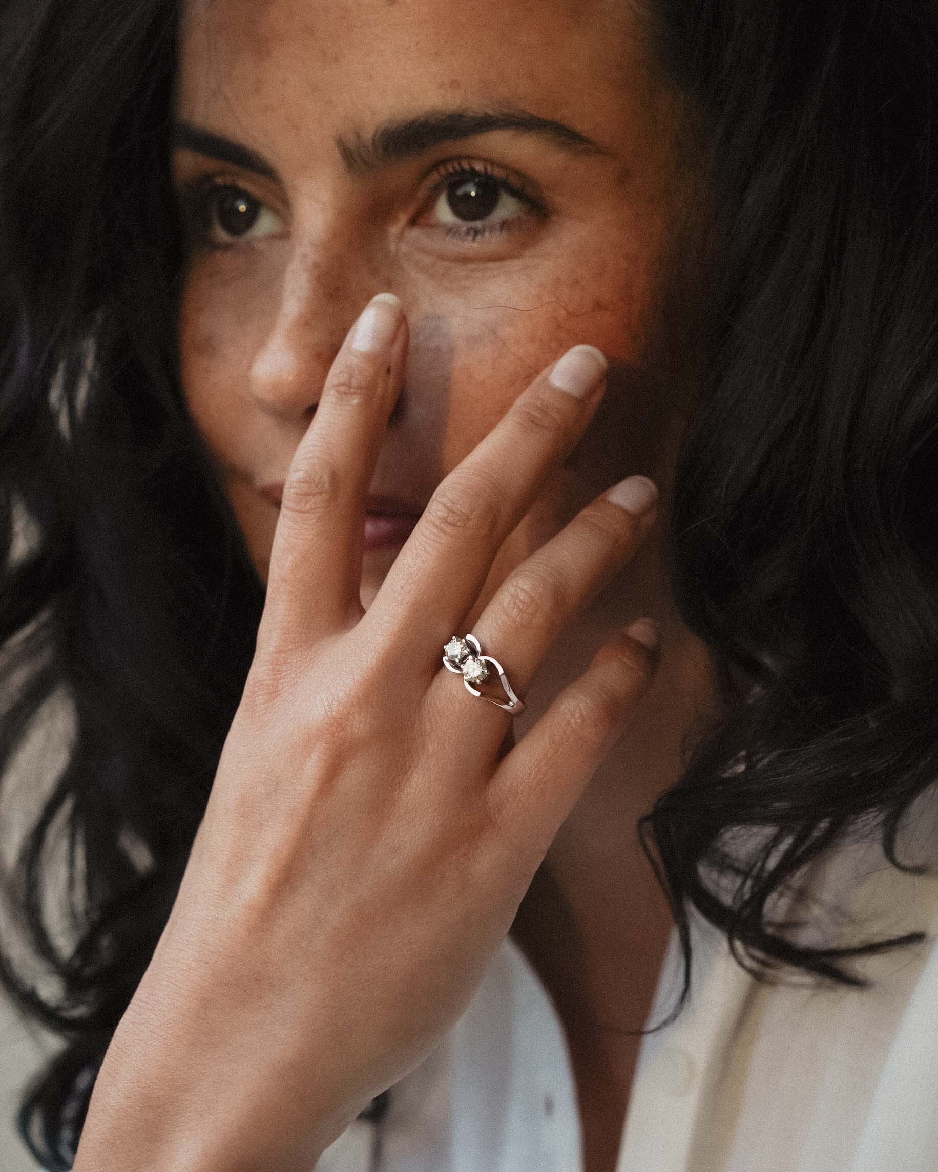 Maribel | 14K Wit Goud Briljant (0.2ct) Dress Ring