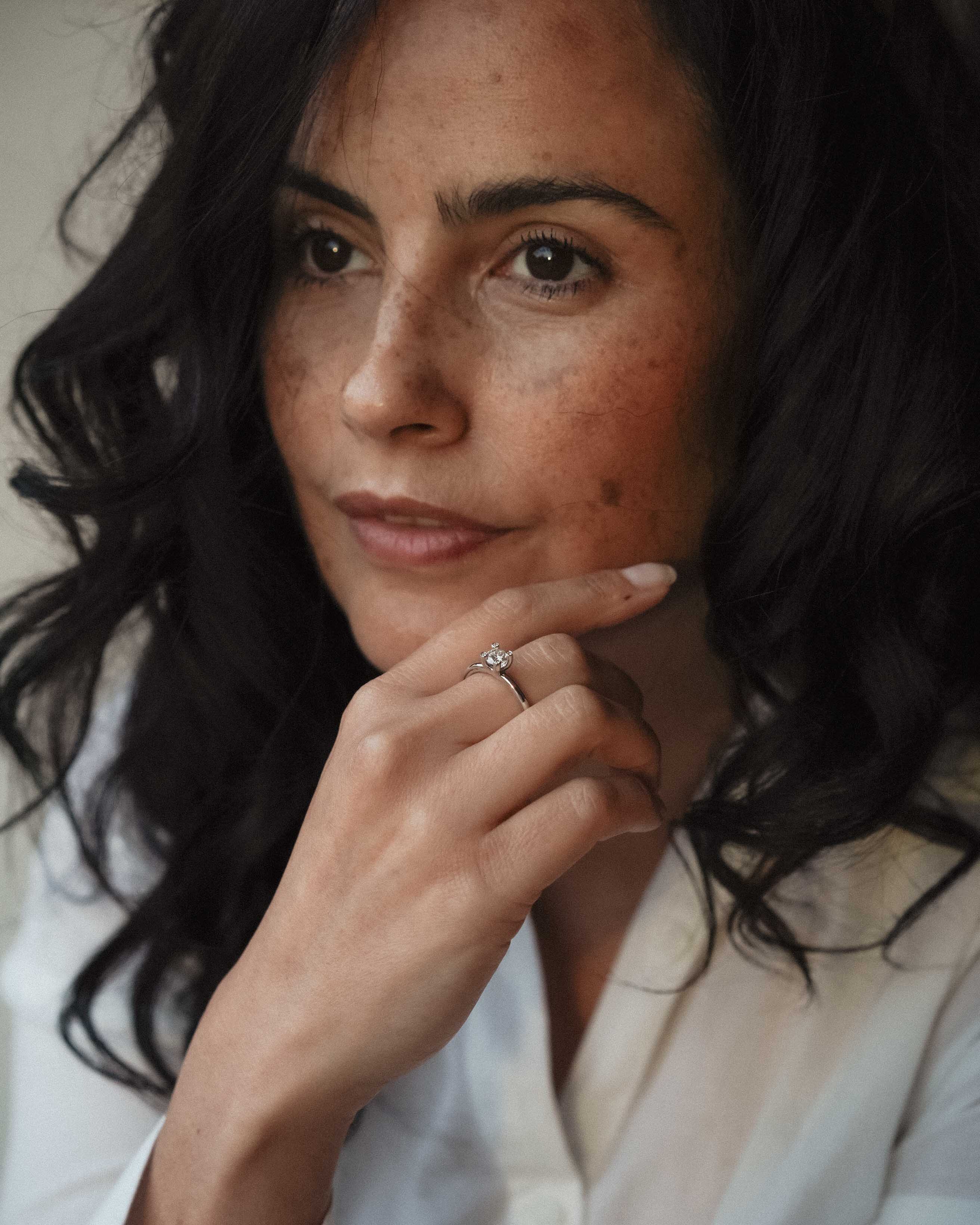 Elvira | 14K Wit Goud Briljant (0.7ct) Solitair Ring