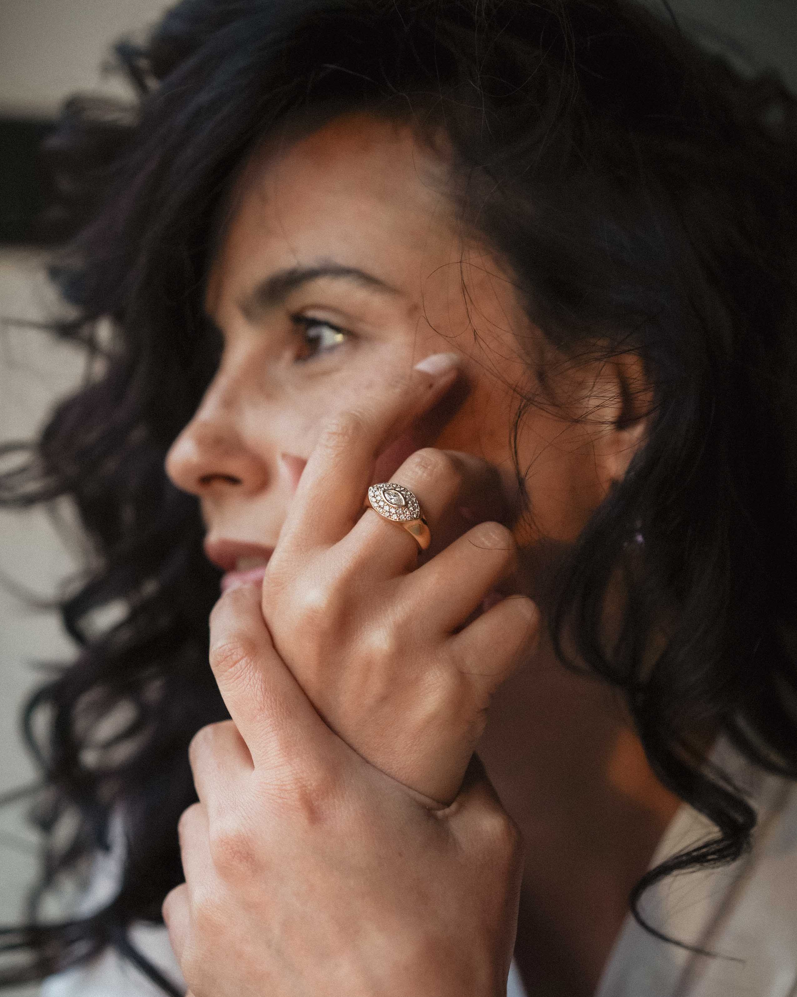 Eleonora | 18K Geel Goud Briljant (1ct) Oog Ring