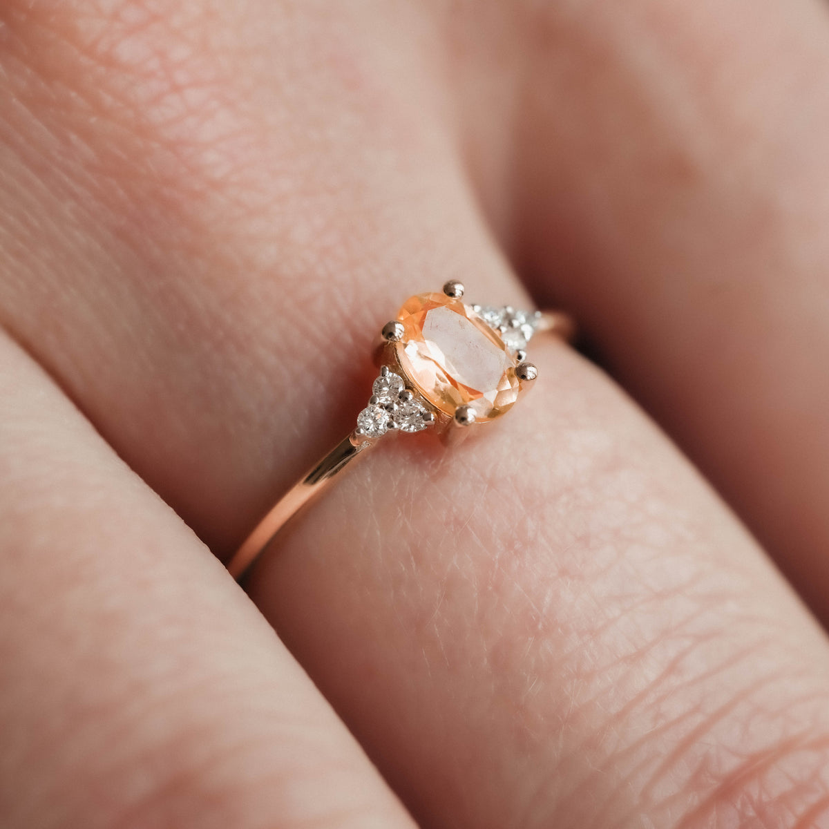 Amelie | Citrien & Diamant Ring - Menina Amsterdam