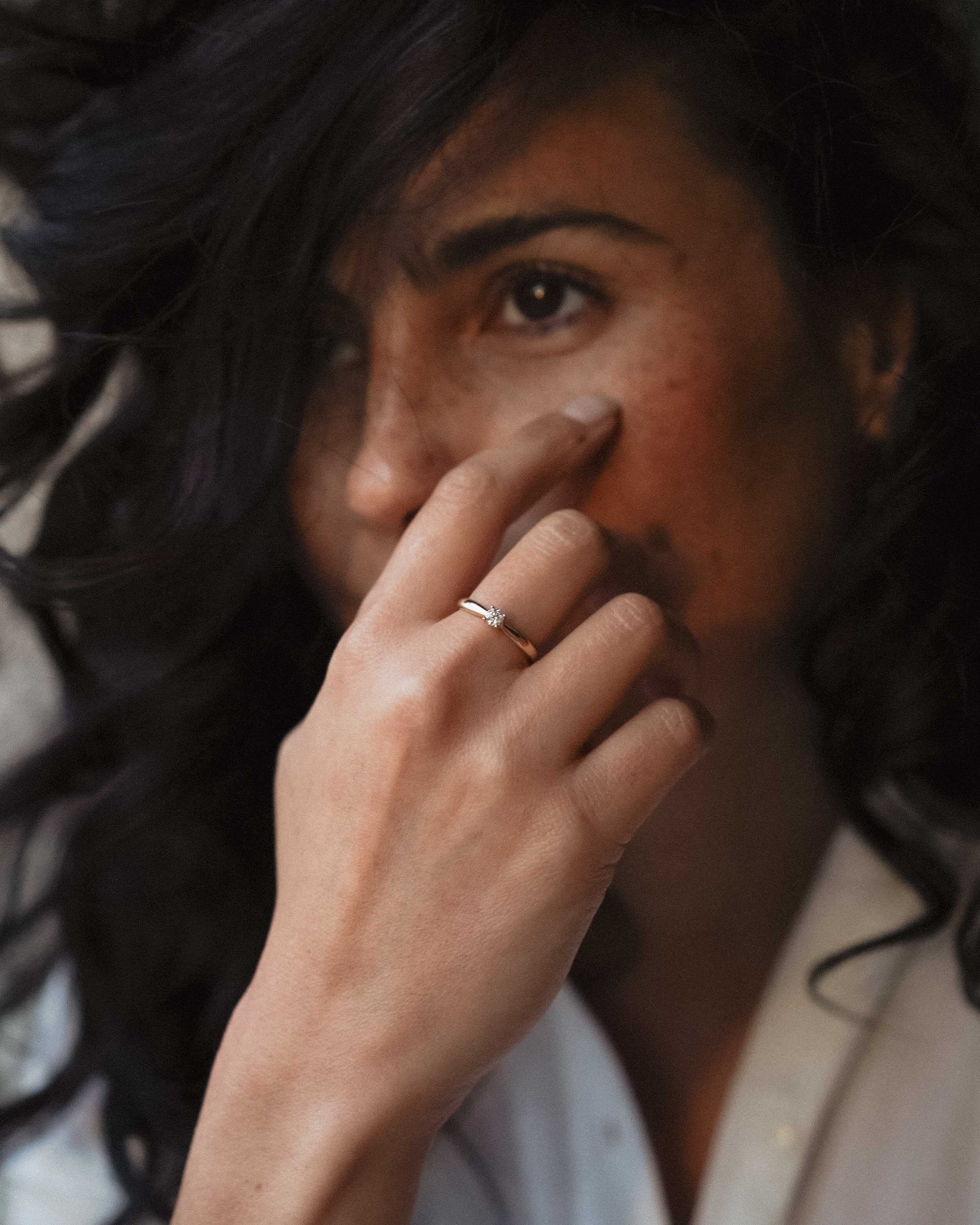 Isabelle | 14K Geel Goud Briljant (0.2ct) Ring