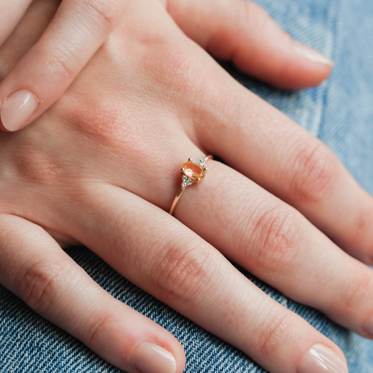 Amelie | Citrien & Diamant Ring - Menina Amsterdam