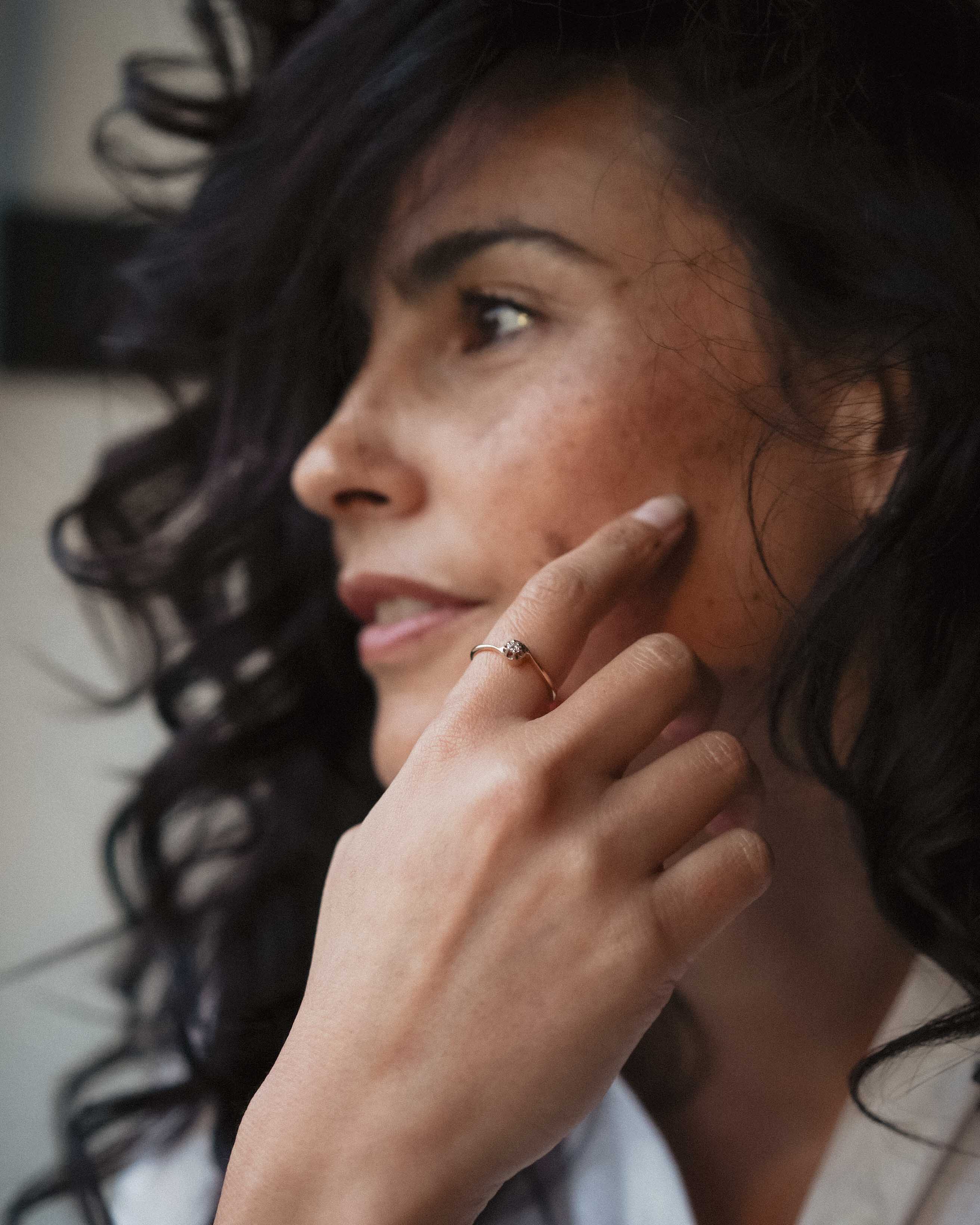 Sophia | 14K Geel Goud & Briljant (0.09ct) Ring