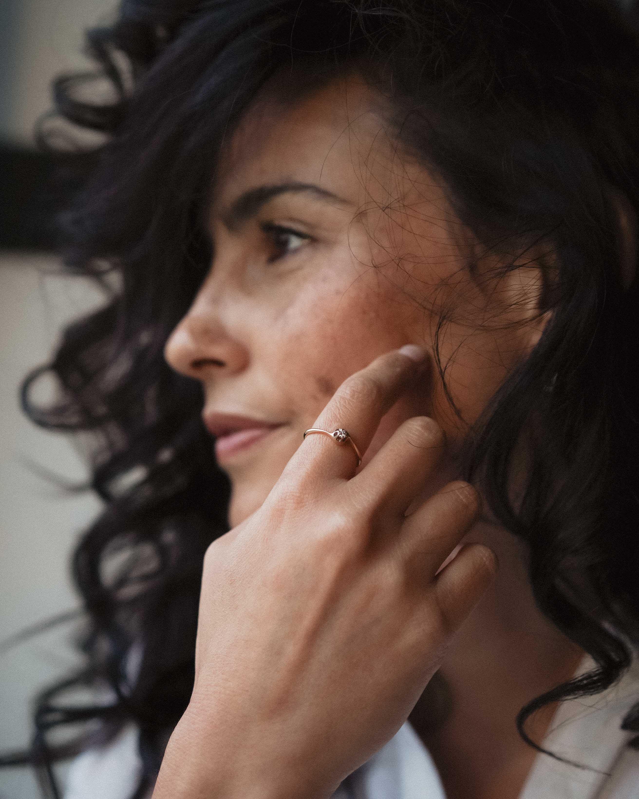 Sofia | 14K Geel Goud & Briljant (0.09ct) Ring