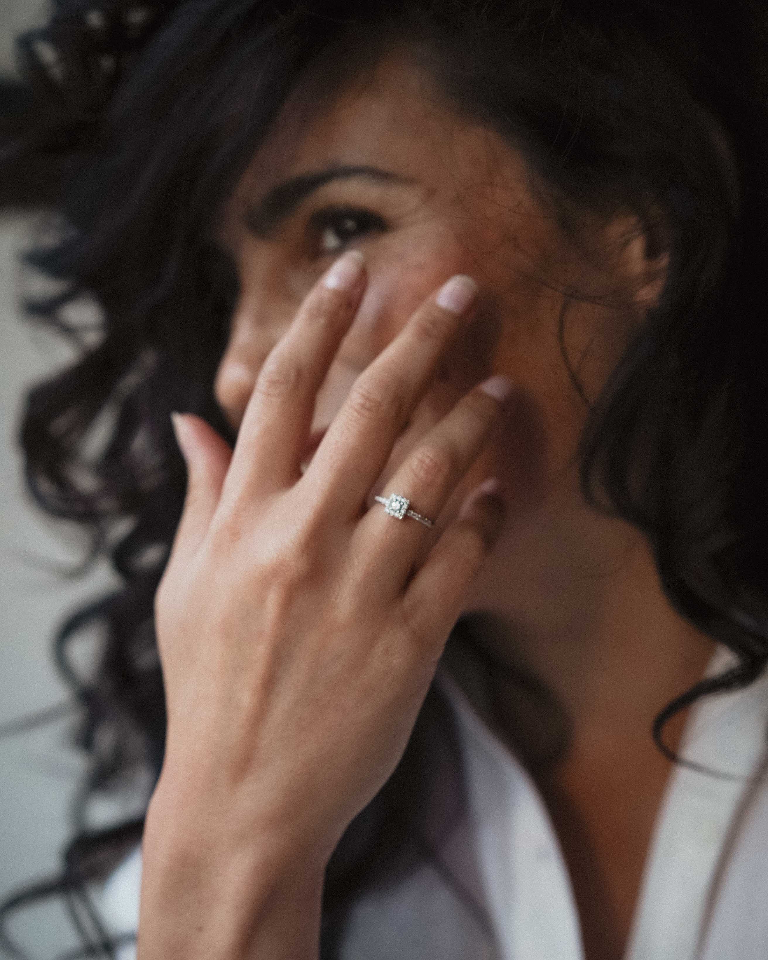 Maartje | 14K Wit Goud Briljant (0.34ct) Solitair Halo Ring