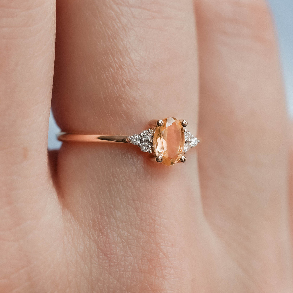 Amelie | Citrien & Diamant Ring - Menina Amsterdam