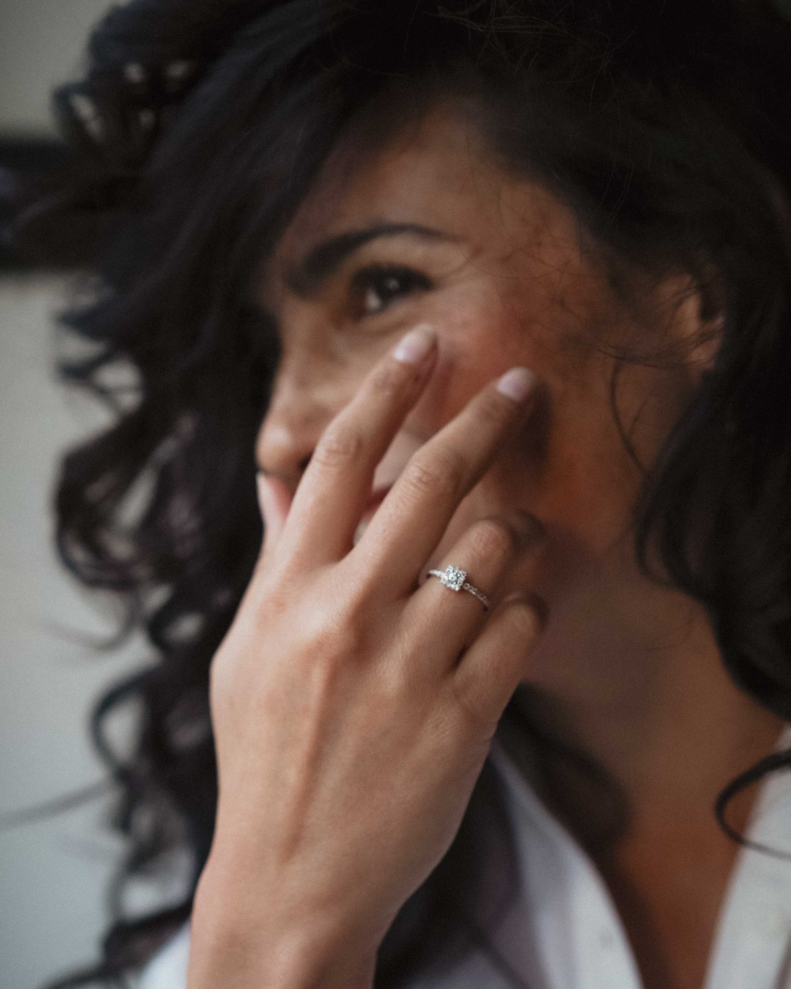 Maartje | 14K Wit Goud Briljant (0.34ct) Solitair Halo Ring